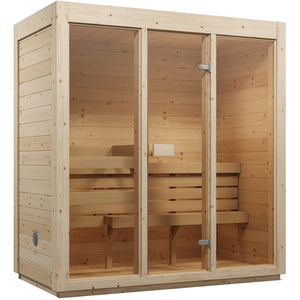 SaunaSupply 3-4 Person Dry Pine Indoor Sauna - ALLA Edition | Includes Heater & Accessories