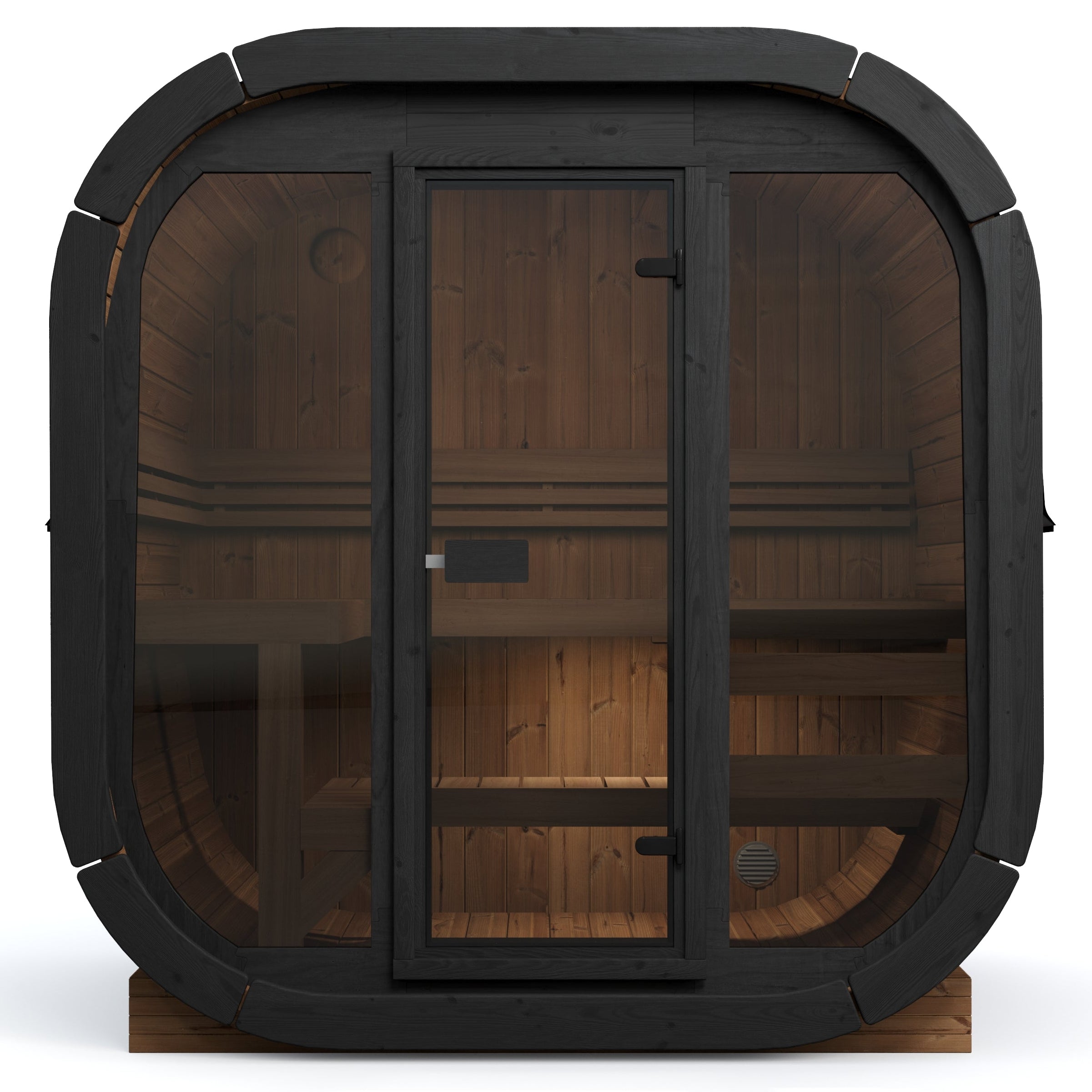 SaunaSupply 3-4 Person Large Outdoor Thermowood Cube Sauna - ALASKA Edition | Includes Heater & Accessories