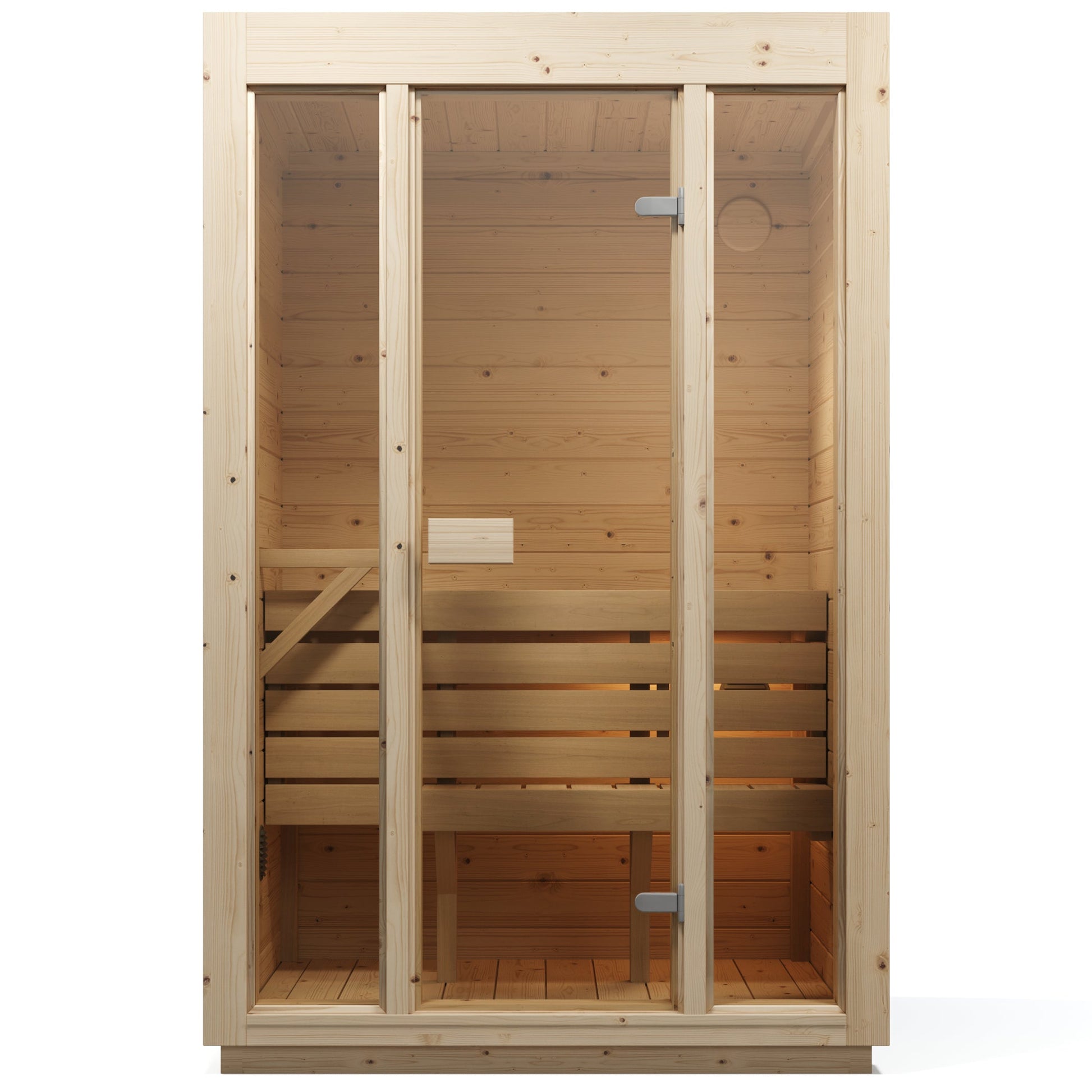 SaunaSupply 1-2 Person Dry Pine Indoor Sauna - ALLA Compact Edition | Includes Heater & Accessories
