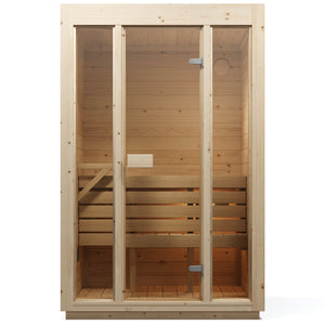SaunaSupply 1-2 Person Dry Pine Indoor Sauna - ALLA Compact Edition | Includes Heater & Accessories