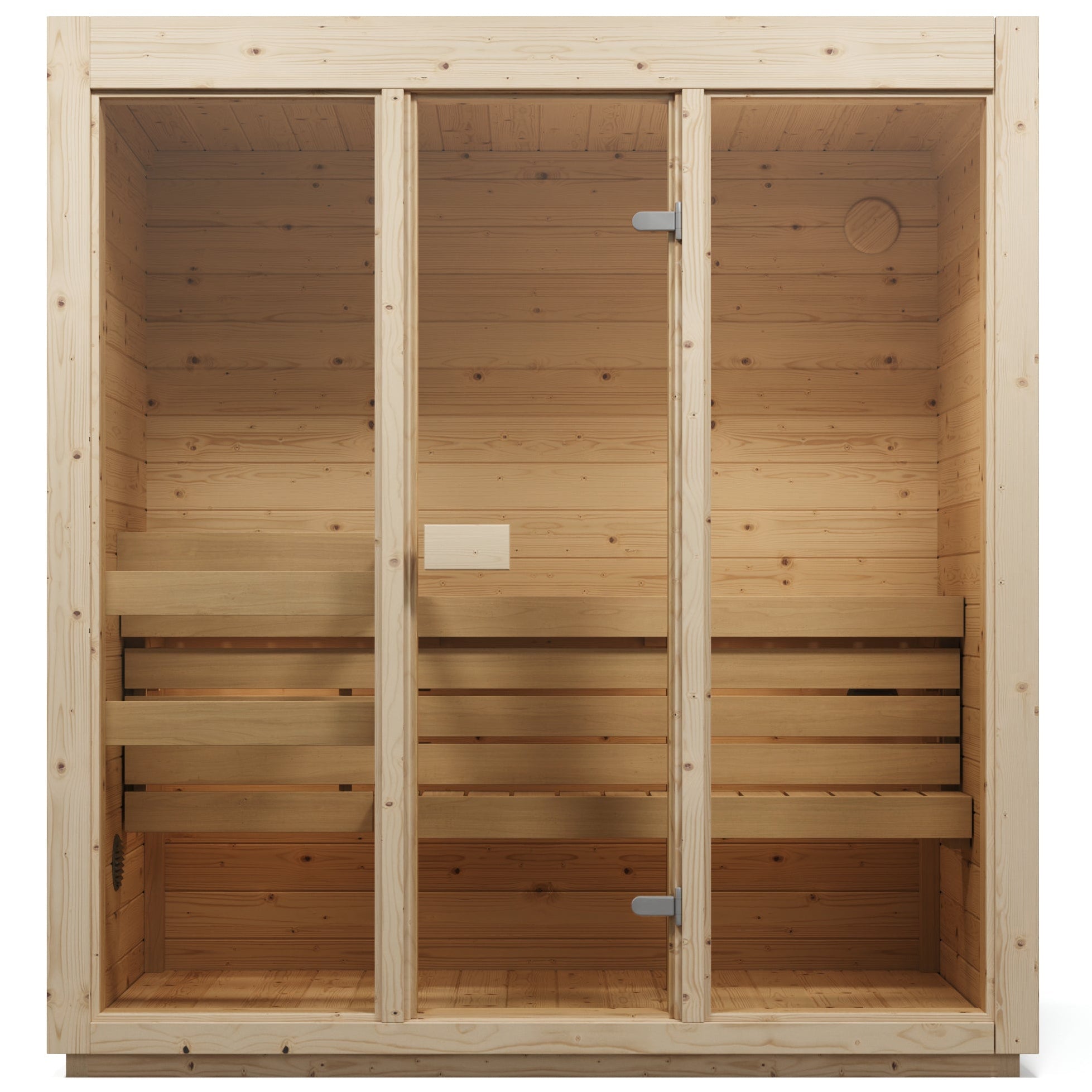 SaunaSupply 3-4 Person Dry Pine Indoor Sauna - ALLA Edition | Includes Heater & Accessories