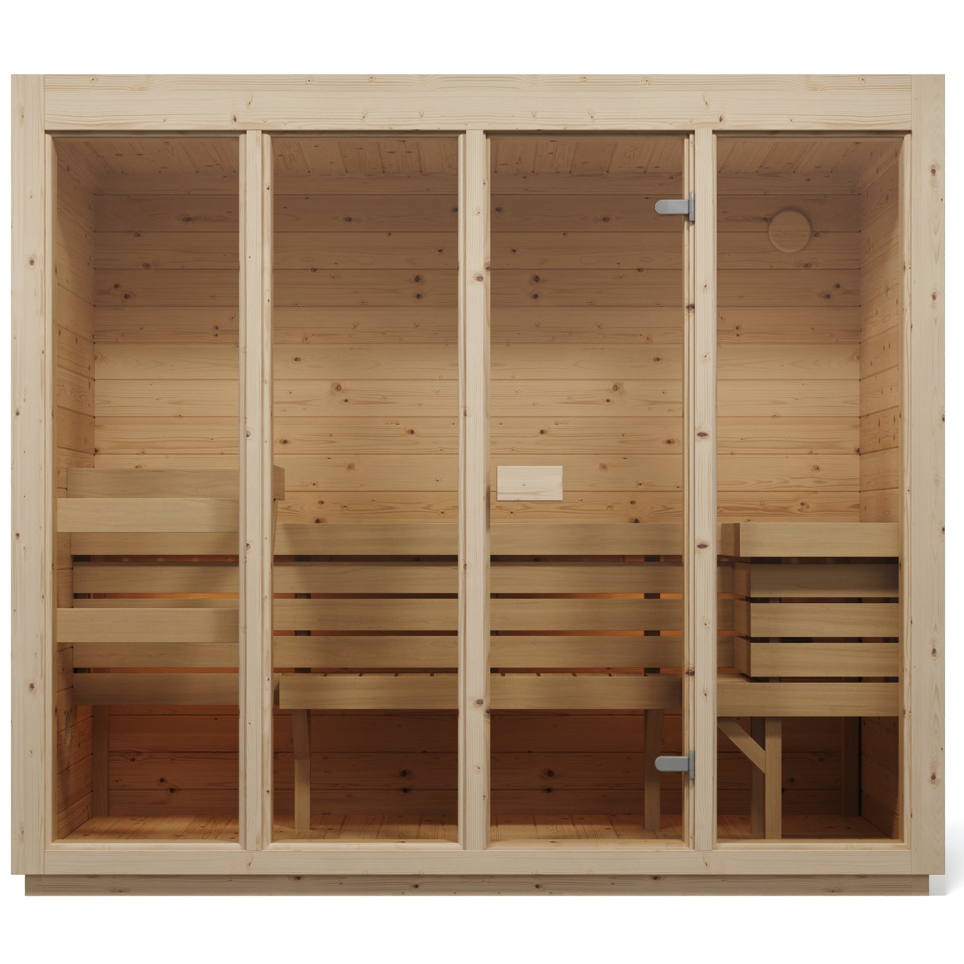 SaunaSupply 4 Person Dry Pine Indoor Sauna - ALLA XL Edition | Includes Heater & Accessories