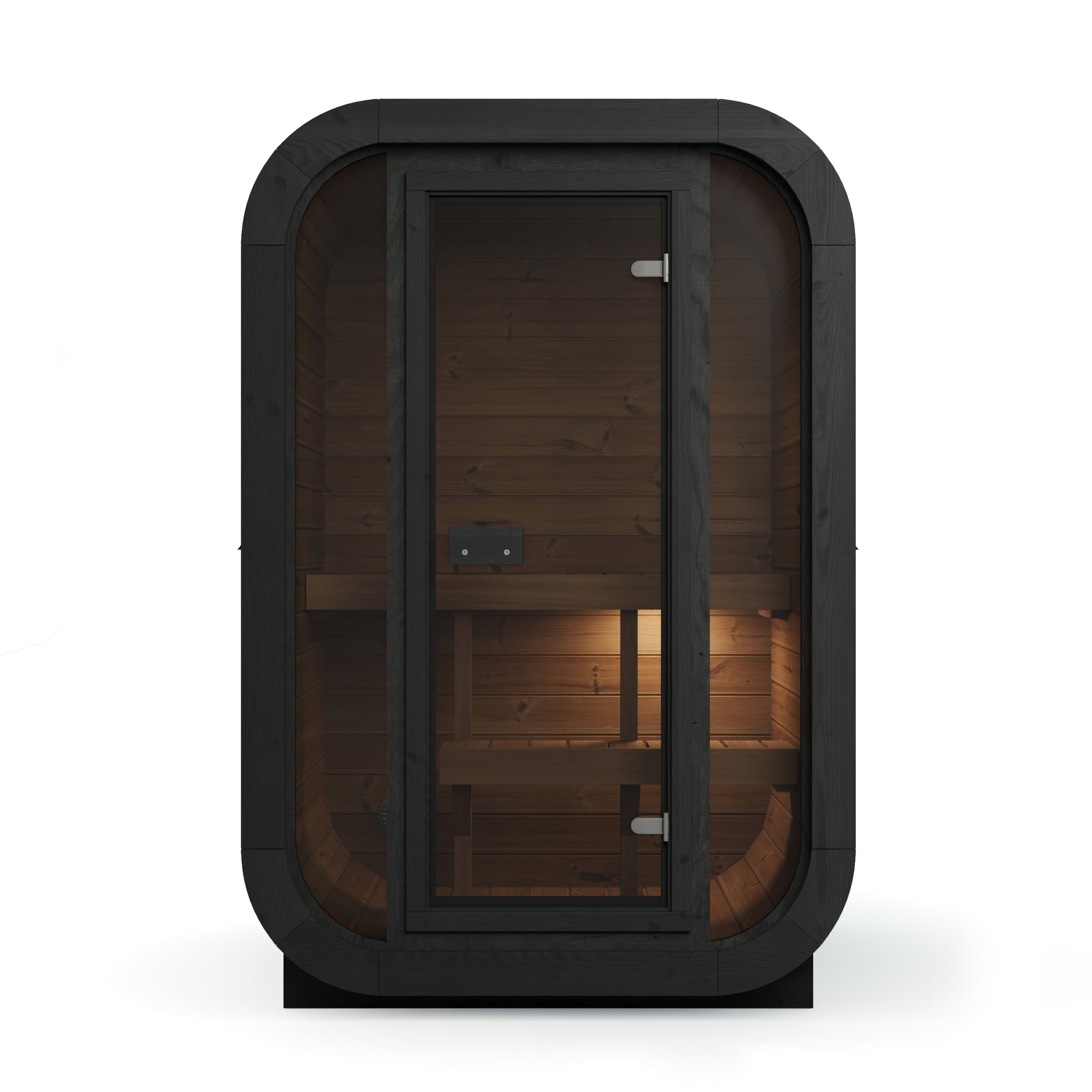 SaunaSupply ULLA Thermowood Outdoor Sauna (painted black on outside) - 2 Person