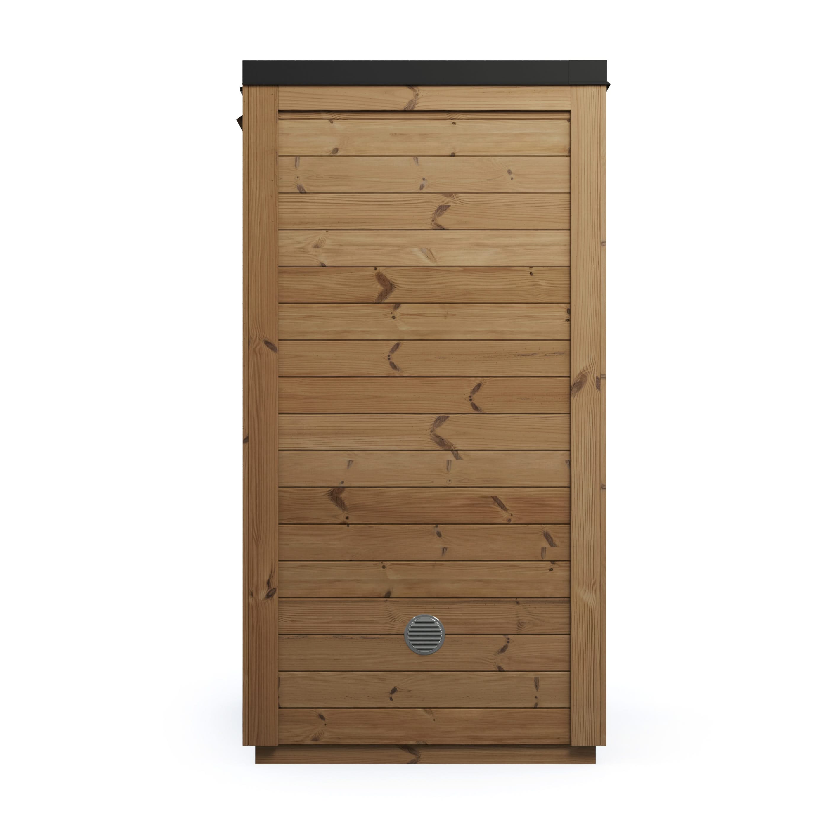 Outdoor Premium Thermowood Cube Sauna Bundle - ELLA Compact Edition | Home & Garden | Includes Harvia Heater & LED Lights (2-Person)
