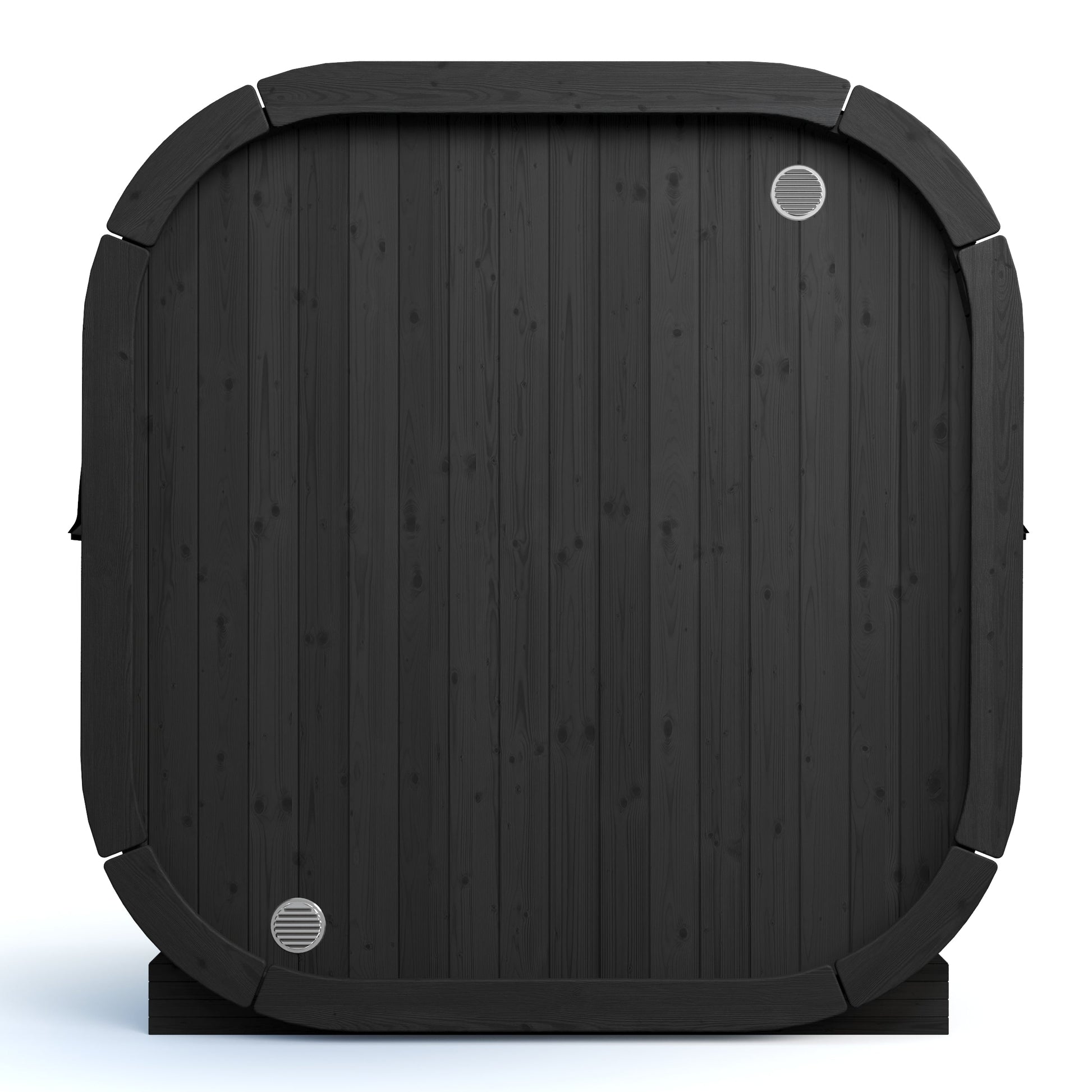 SaunaSupply 3-4 Person Large Outdoor Thermowood Cube Sauna - ALASKA Black Edition | Includes Heater & Accessories