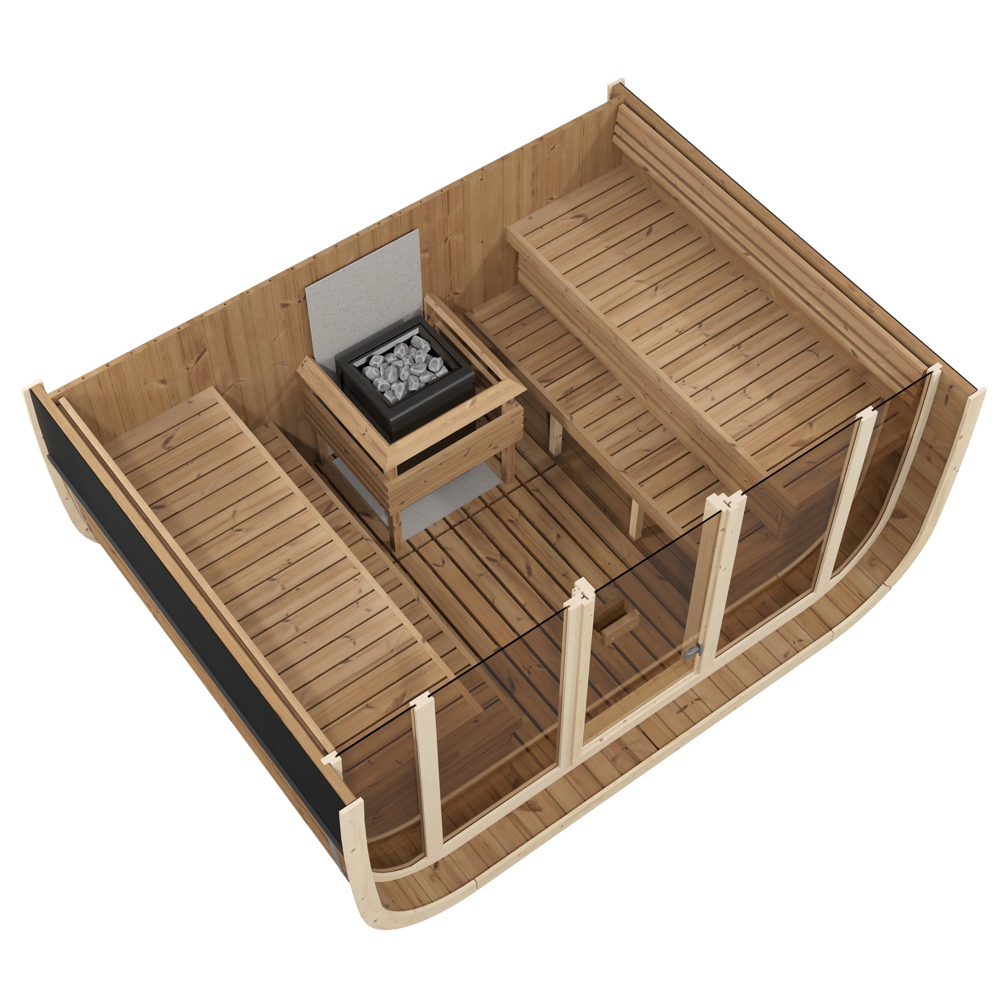 SaunaSupply KLAAR W1.1 Thermowood Outdoor Sauna - 6 Person