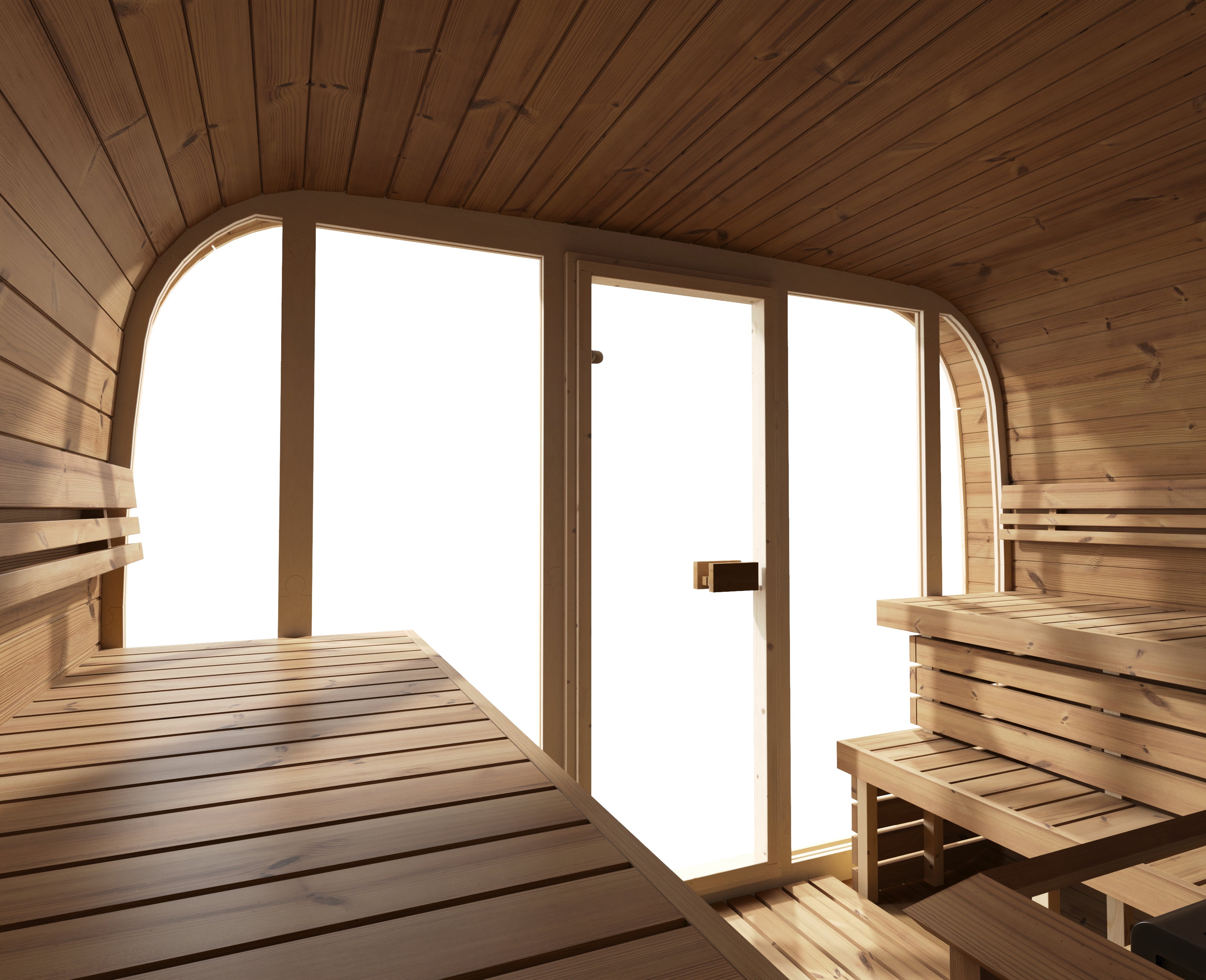 SaunaSupply KLAAR W1.1 Thermowood Outdoor Sauna - 6 Person
