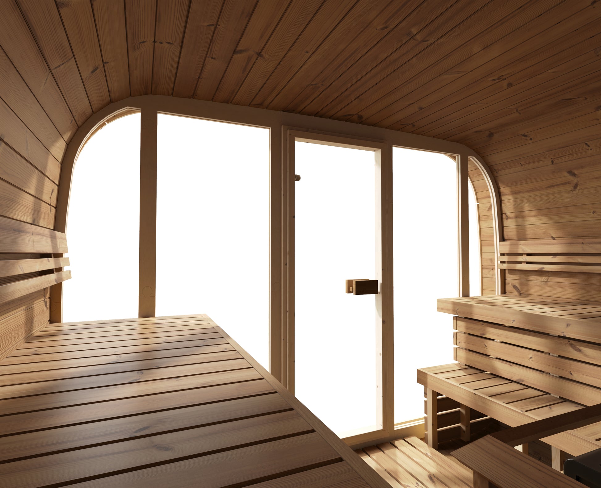 SaunaSupply KLAAR W1.1 Thermowood Outdoor Sauna - 6 Person