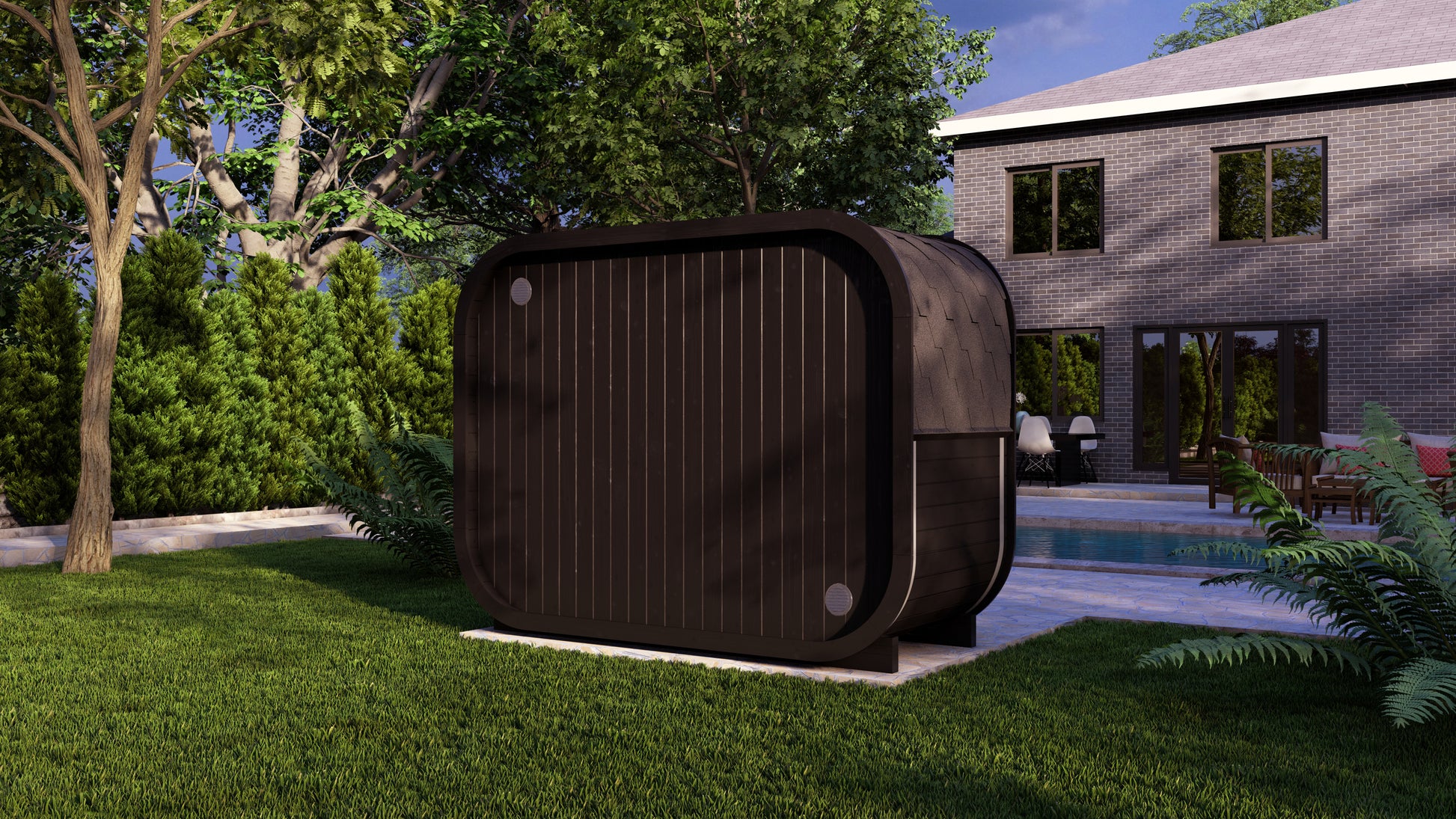 SaunaSupply ALLA H1 Thermowood Outdoor Sauna - 3/4 Person