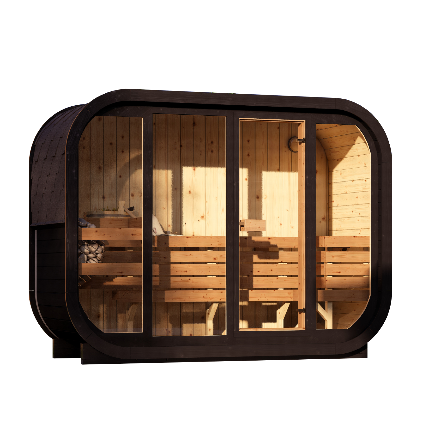 SaunaSupply ALLA H1 Thermowood Outdoor Sauna - 3/4 Person