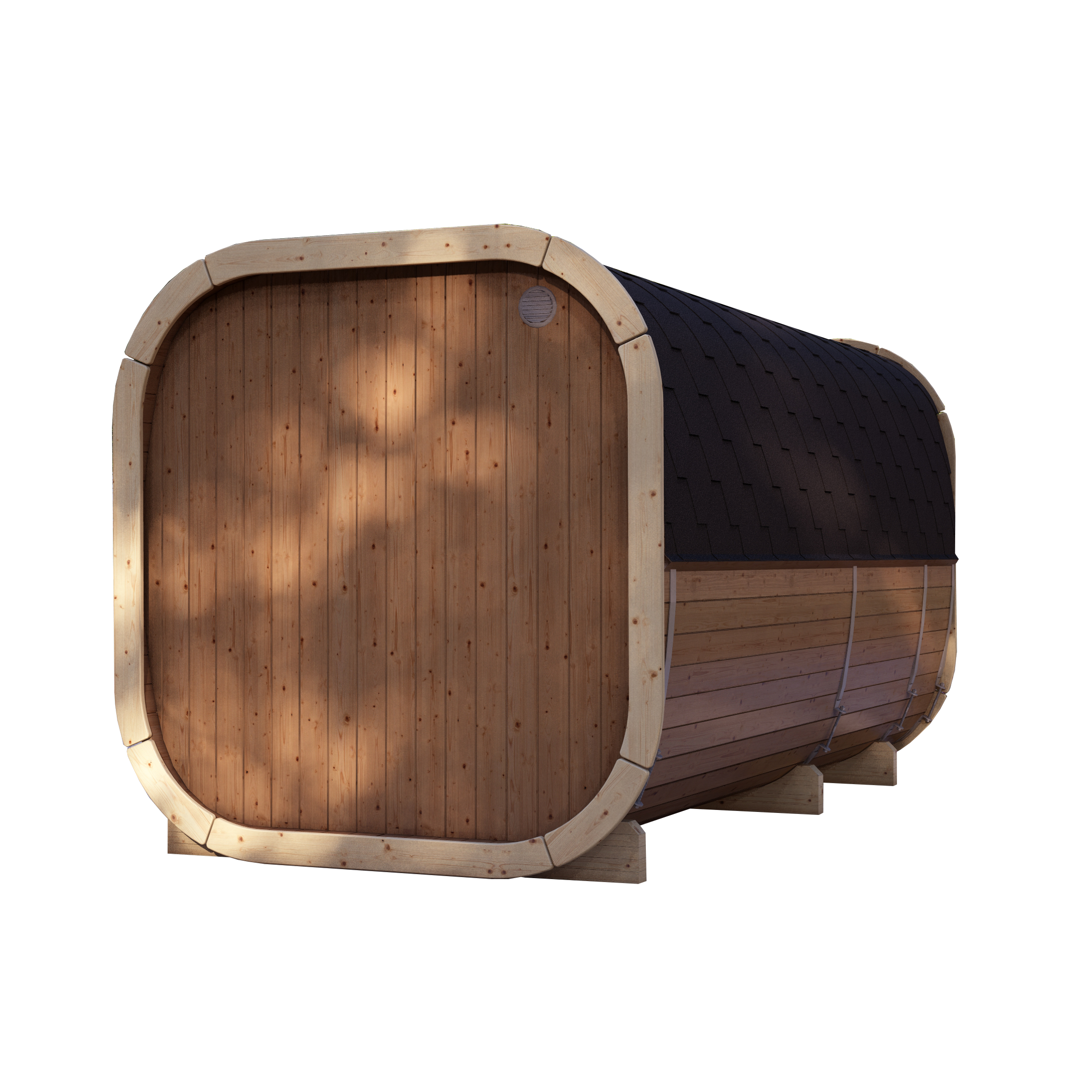 SaunaSupply EKE 400 Thermowood Outdoor Cube Sauna - 10 Person