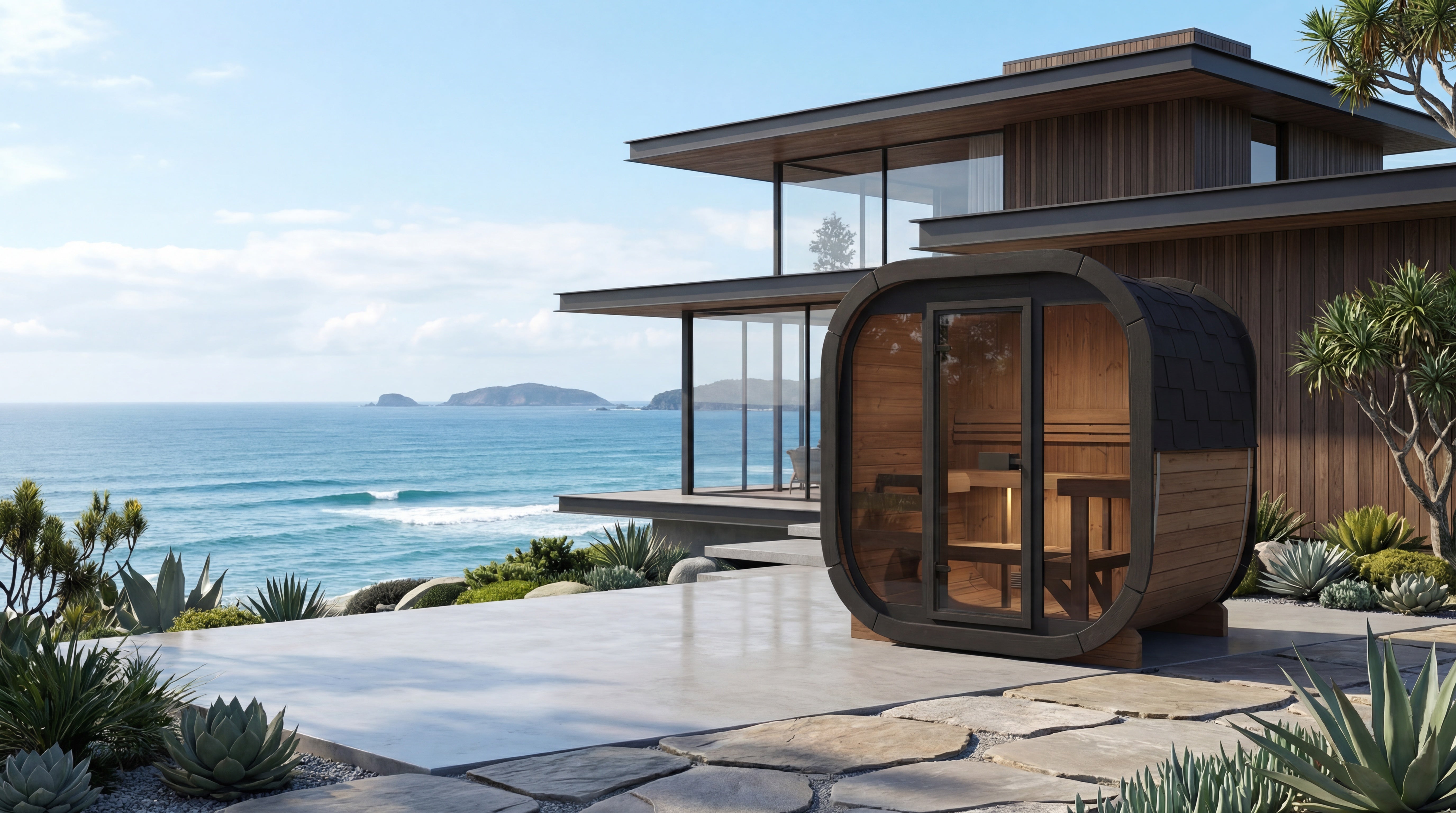 SaunaSupply 3-4 Person Large Outdoor Thermowood Cube Sauna - ALASKA Edition | Includes Heater & Accessories