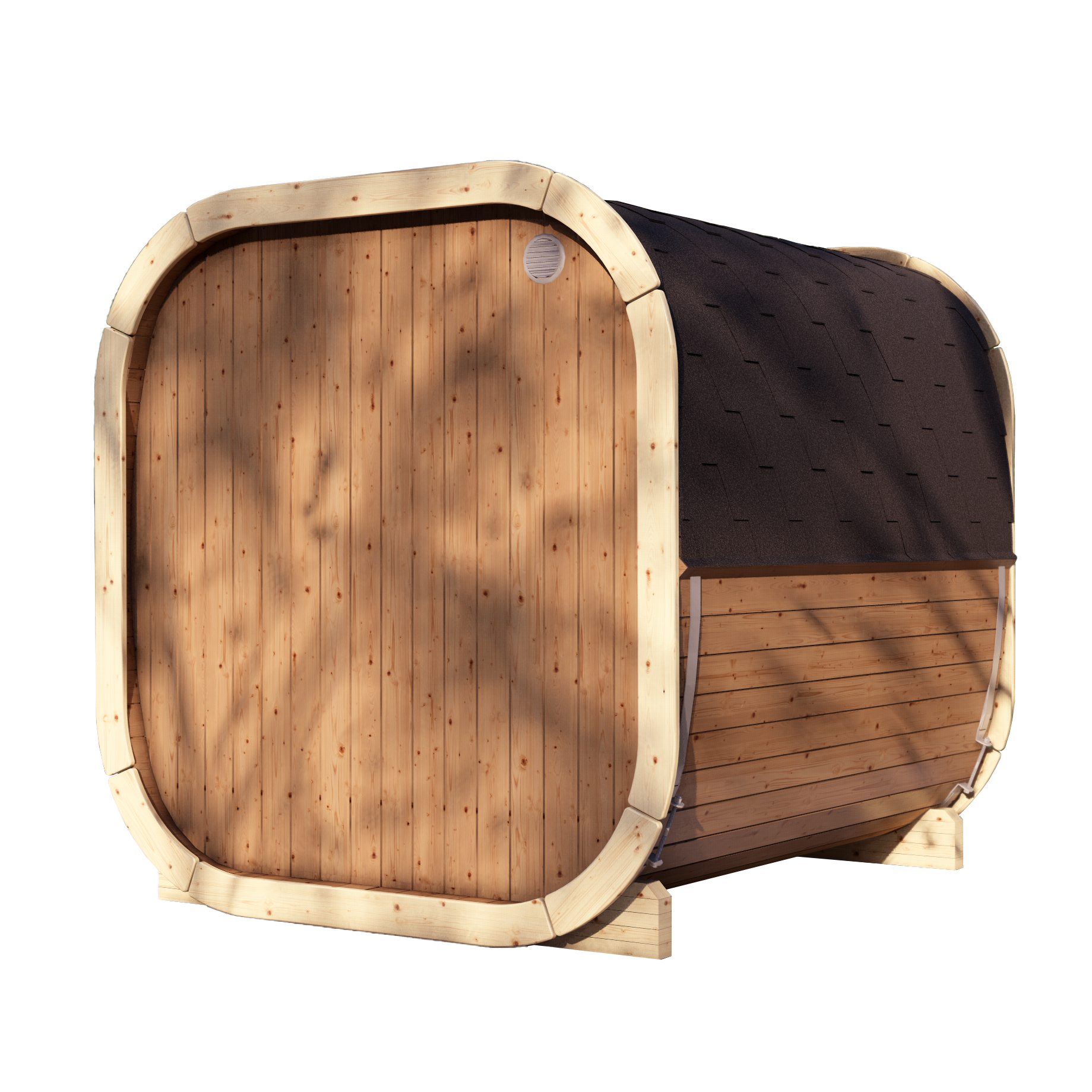 SaunaSupply EKE 220Thermowood Outdoor Cube Sauna - 6 Person