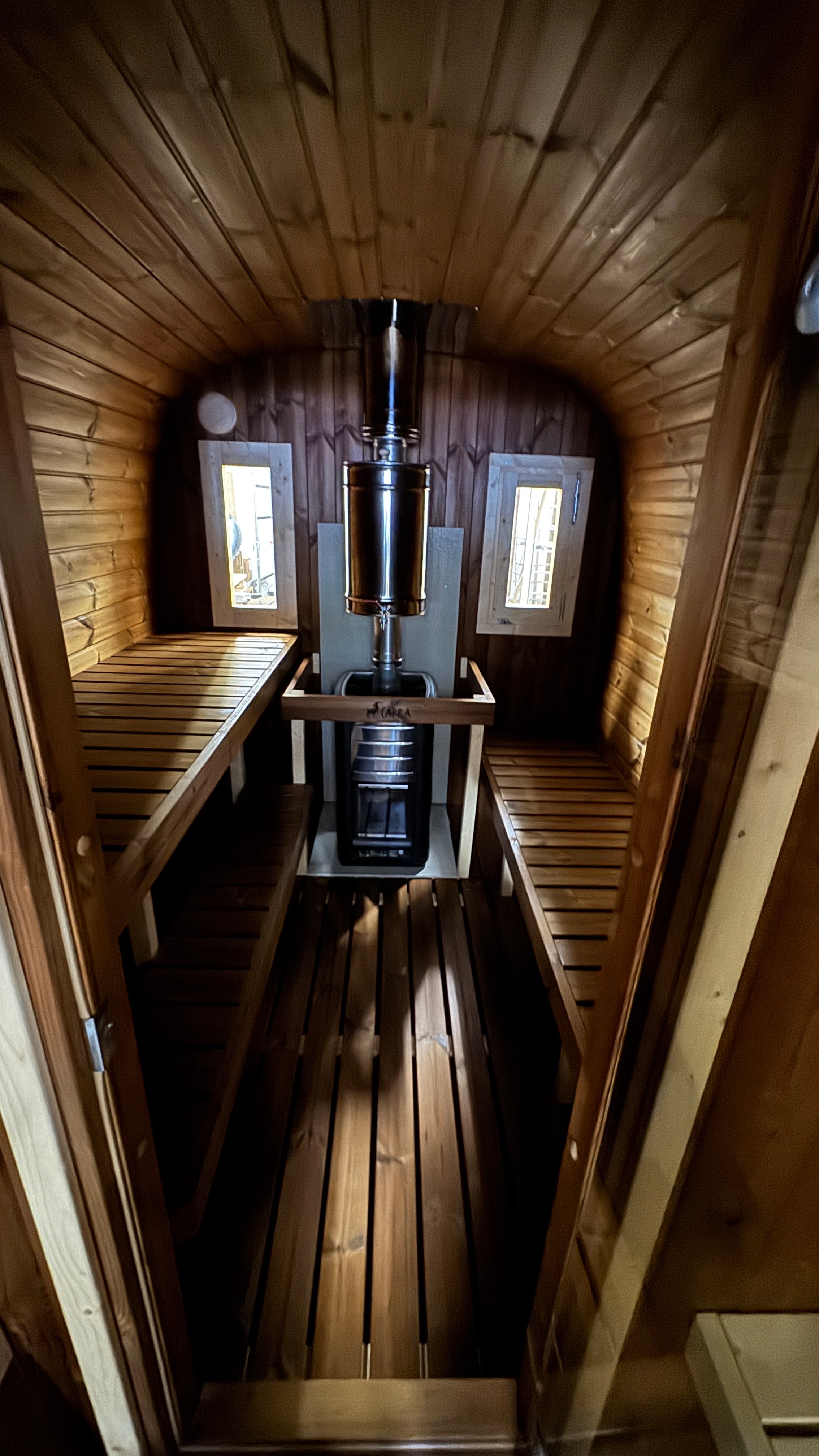 SaunaSupply EKE 400 Thermowood Outdoor Cube Sauna - 10 Person