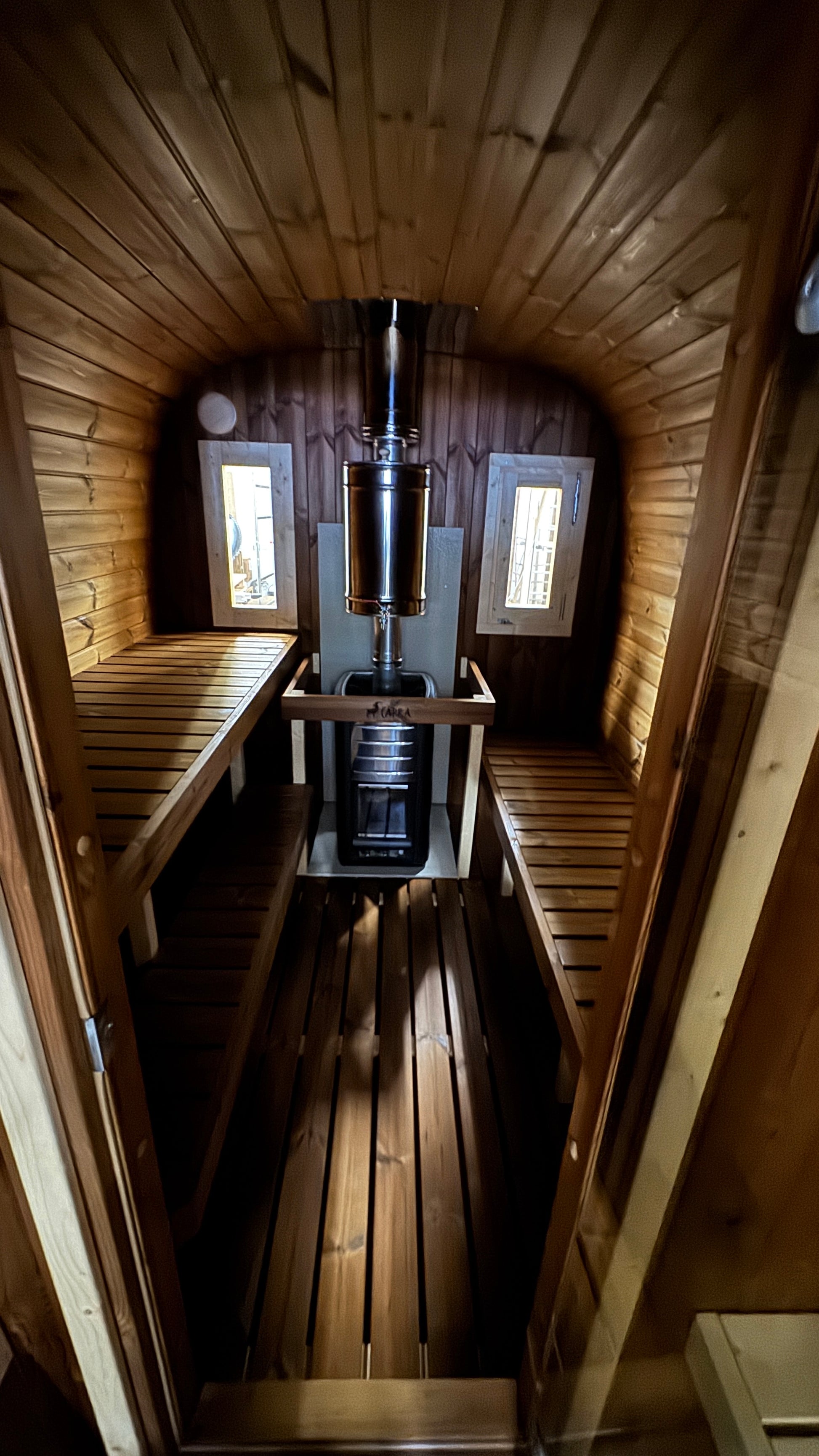 SaunaSupply EKE 400 Thermowood Outdoor Cube Sauna - 10 Person