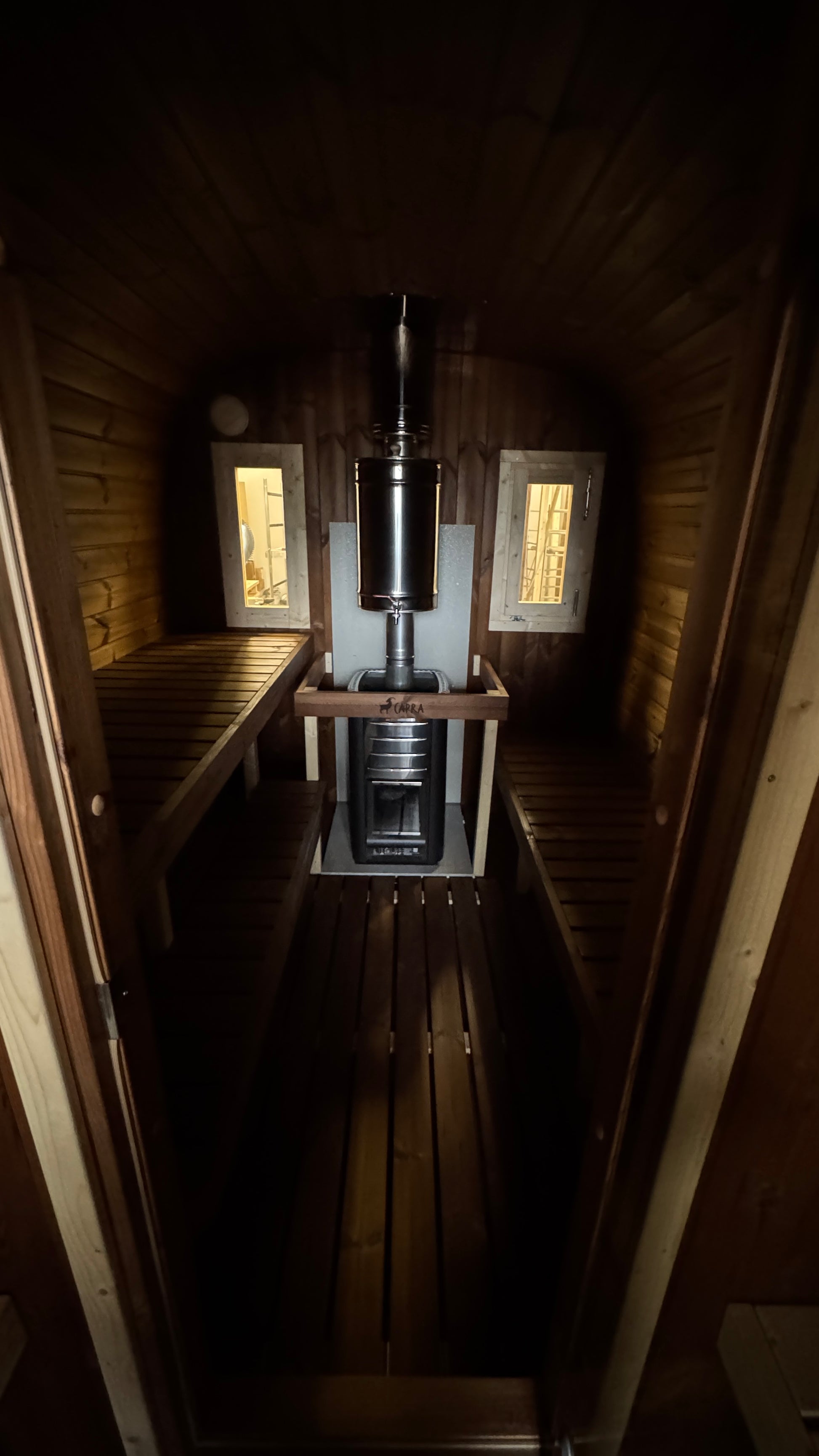 SaunaSupply EKE 400 Thermowood Outdoor Cube Sauna - 10 Person