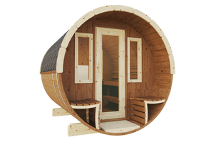 SaunaSupply ITI 330 Deluxe Thermowood Outdoor Barrel Sauna - 8 People