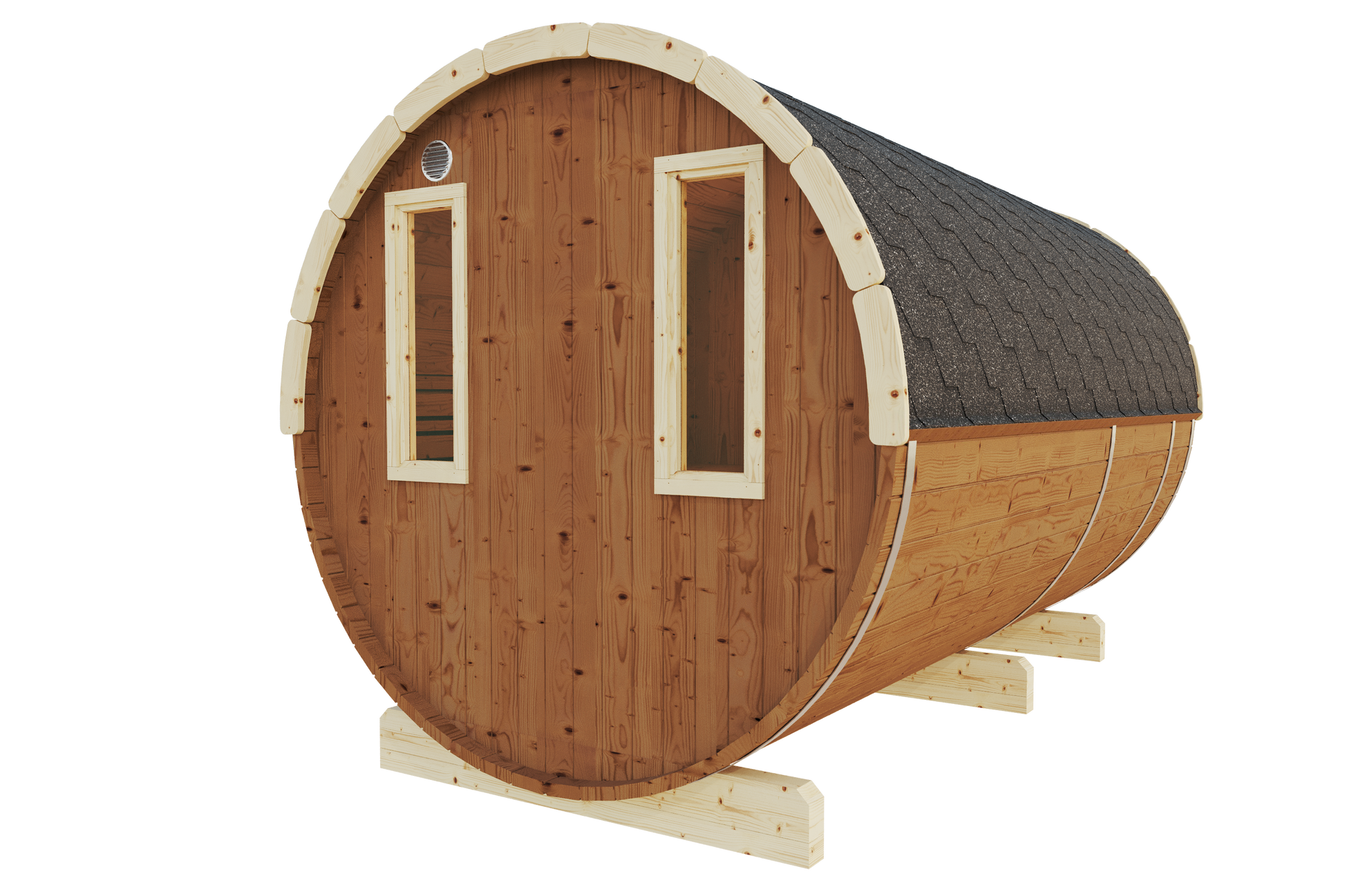 SaunaSupply ITI 400 Deluxe Thermowood Outdoor Barrel Sauna - 8 People
