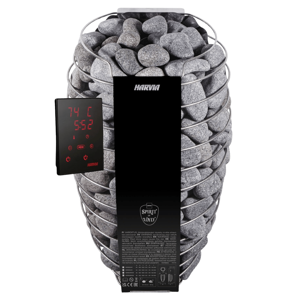 3-4 Person Dry Pine Indoor Sauna Bundle - ALLA Edition | Home & Garden | Includes Harvia Spirit WiFi Heater, LED Lights & SupiOil Protection