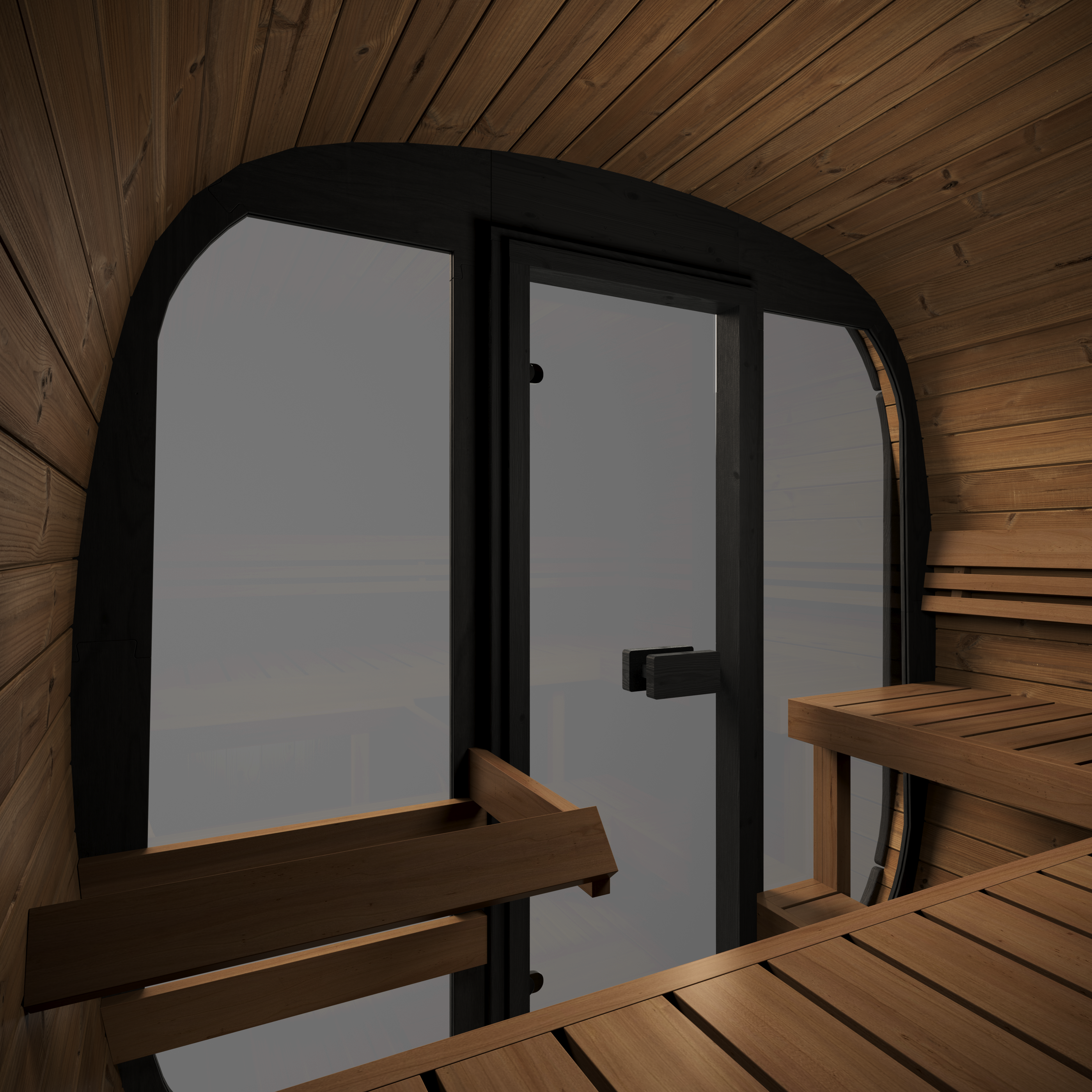 SaunaSupply 3-4 Person Large Outdoor Thermowood Cube Sauna - ALASKA Edition | Includes Heater & Accessories