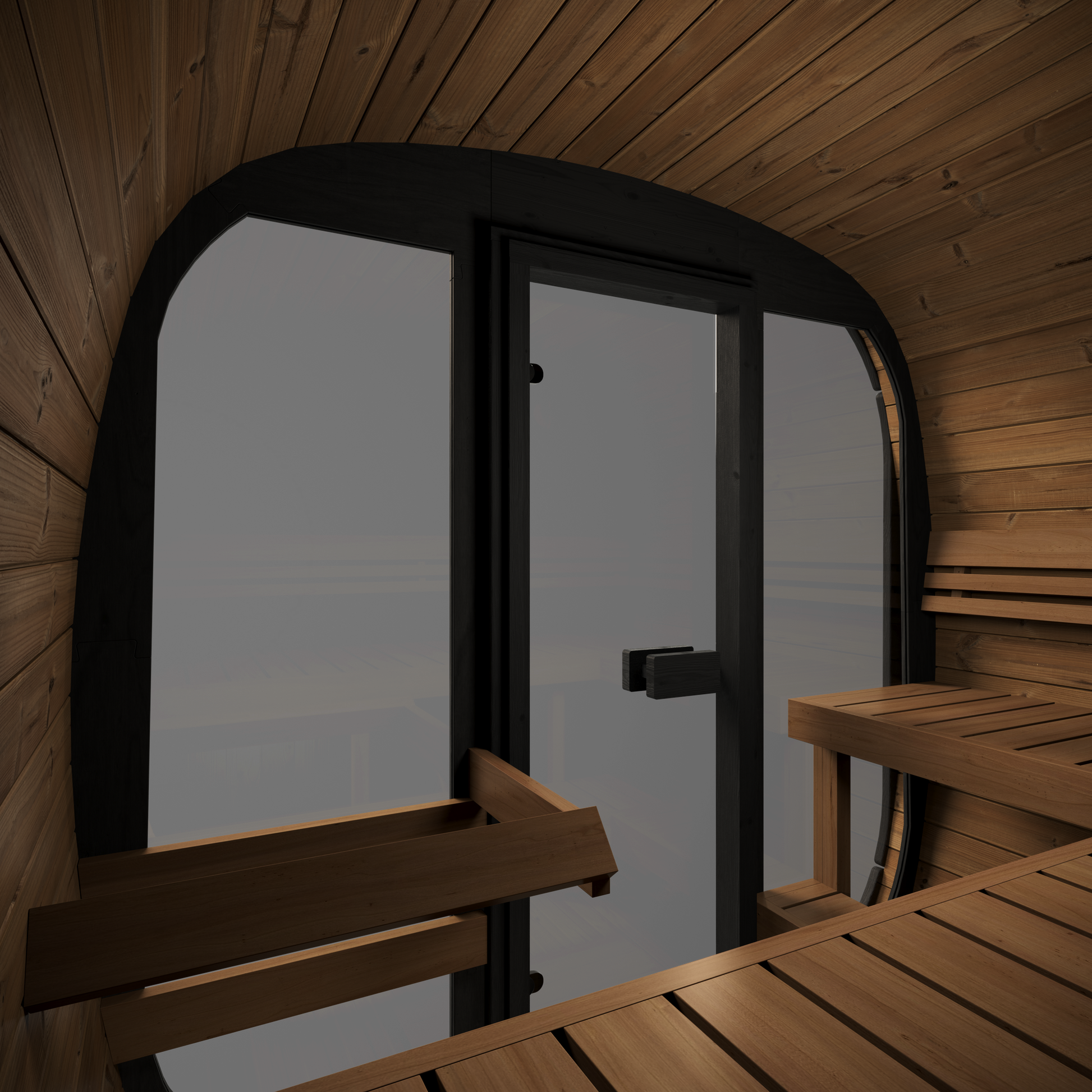 SaunaSupply 3-4 Person Large Outdoor Thermowood Cube Sauna - ALASKA Edition | Includes Heater & Accessories