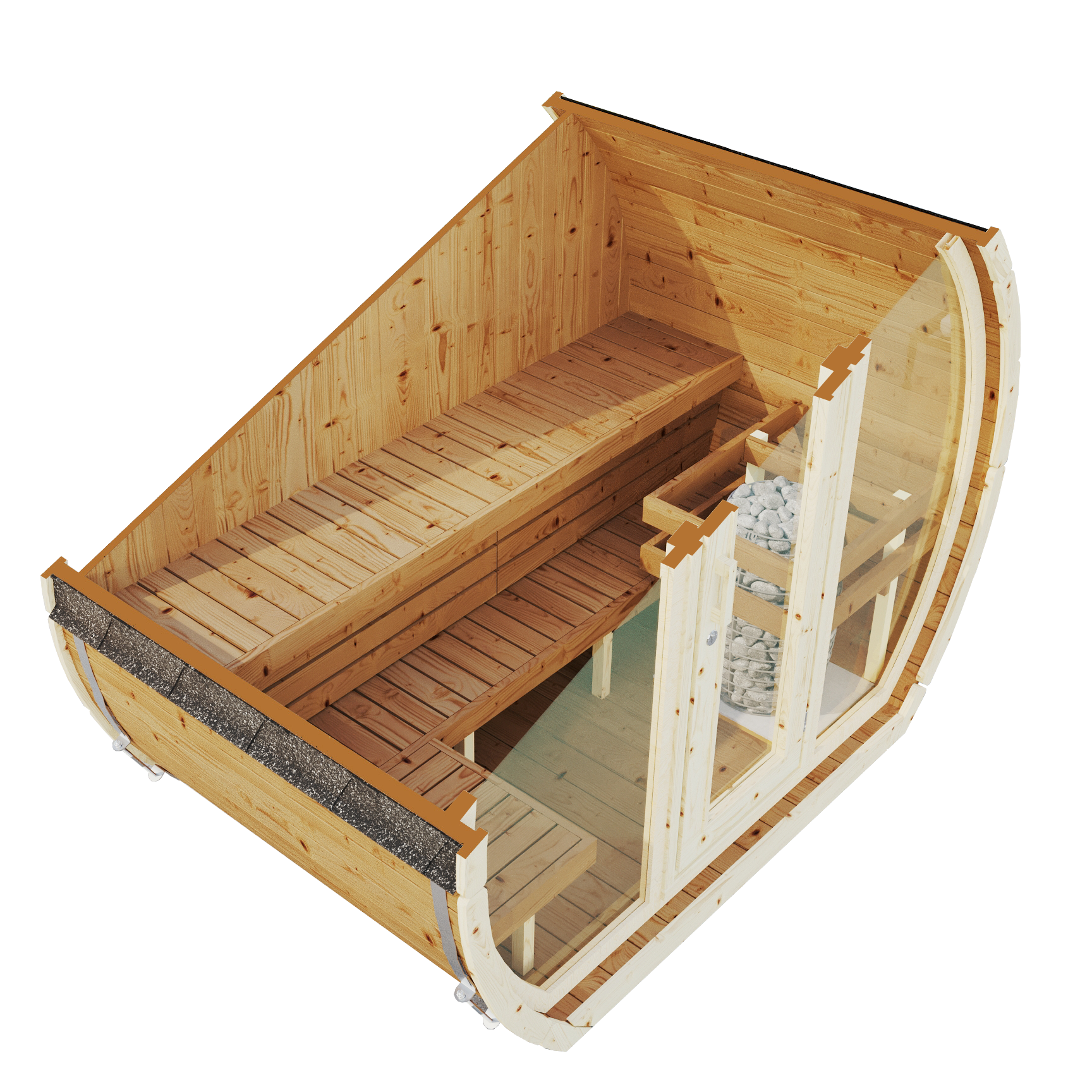 SaunaSupply SUSI 160 Thermowood Outdoor Sauna - 3 Person