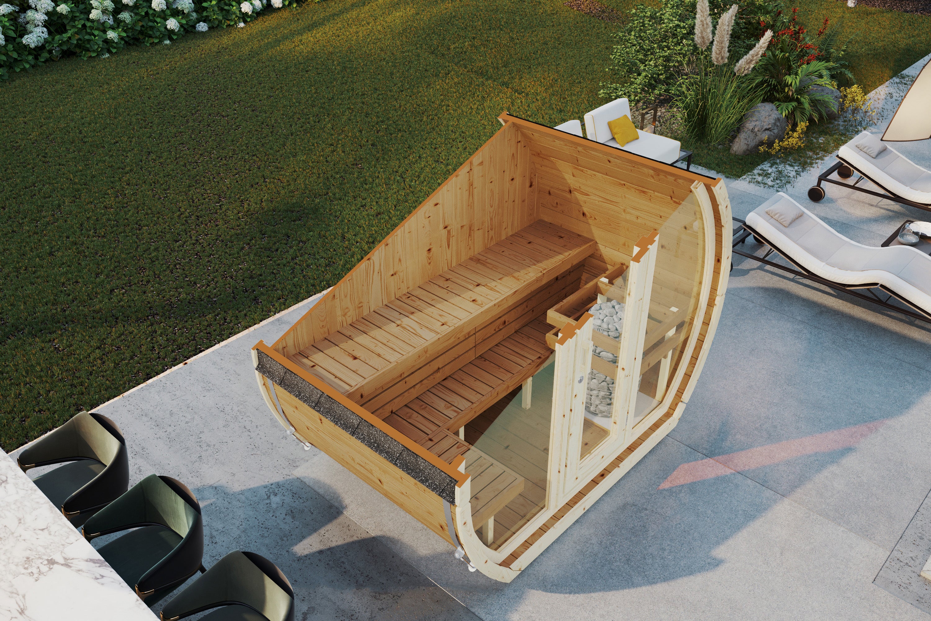 SaunaSupply SUSI 160 Thermowood Outdoor Sauna - 3 Person