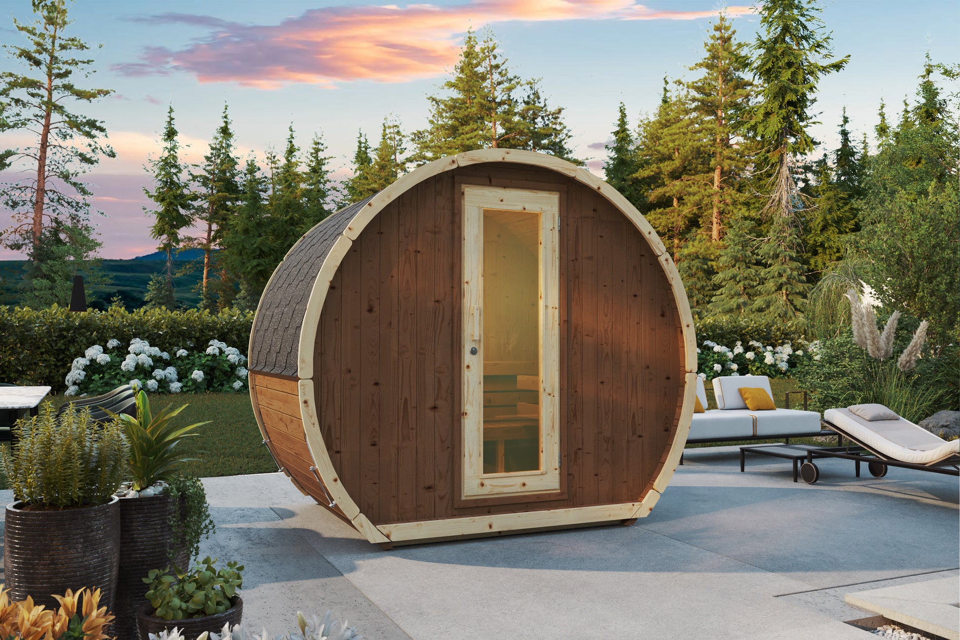 SaunaSupply SUSI 160 Thermowood Outdoor Sauna - 3 Person