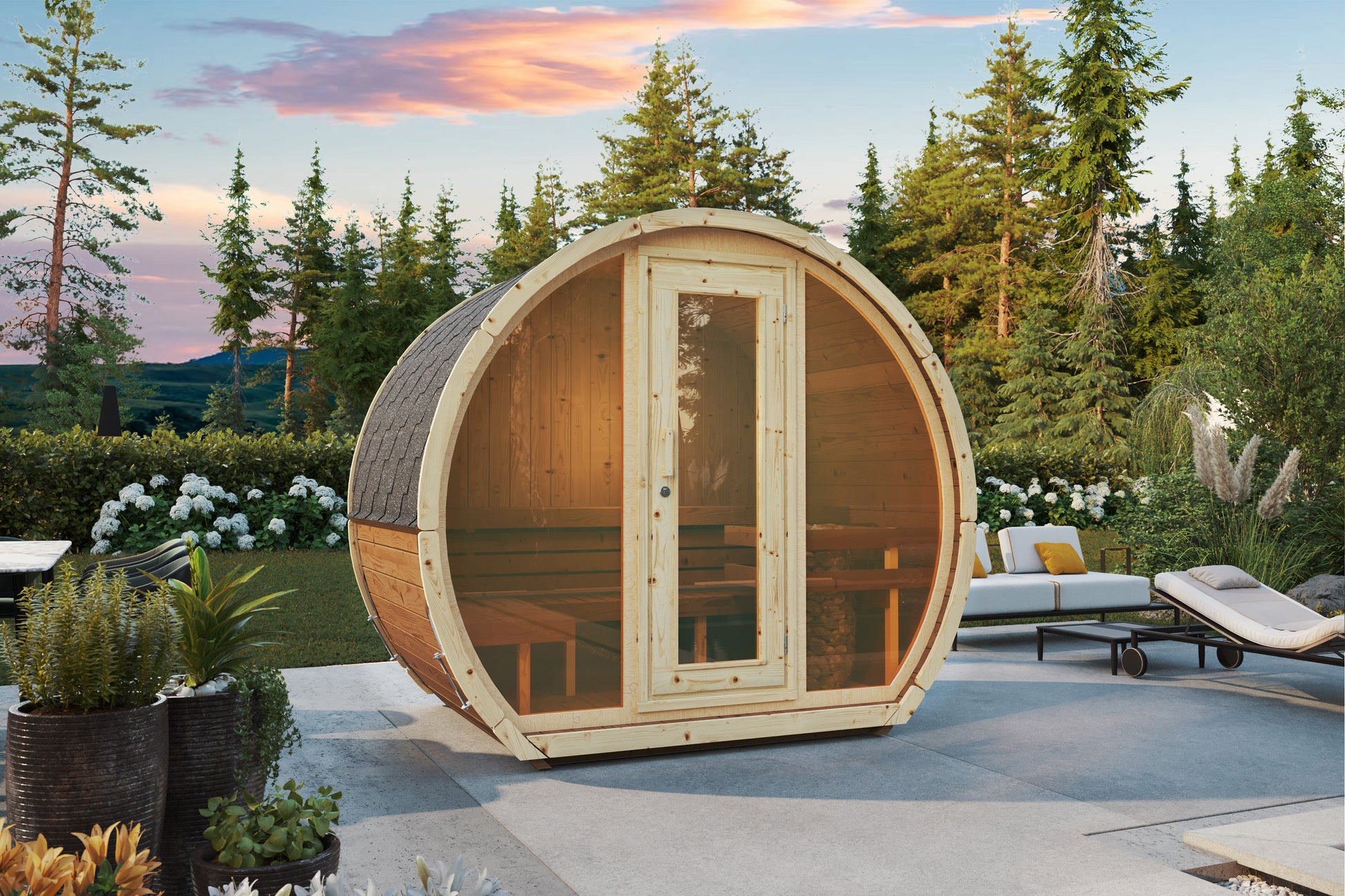 SaunaSupply SUSI 160 Thermowood Outdoor Sauna - 3 Person