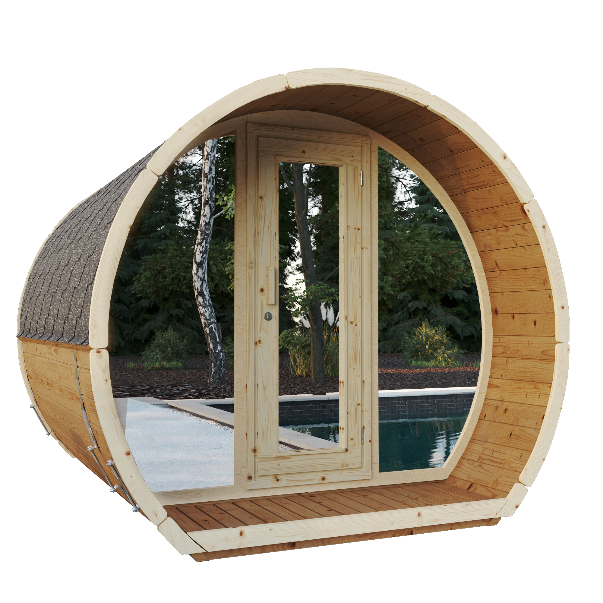 SaunaSupply SUSI 280 Thermowood Outdoor Sauna - 6 Person