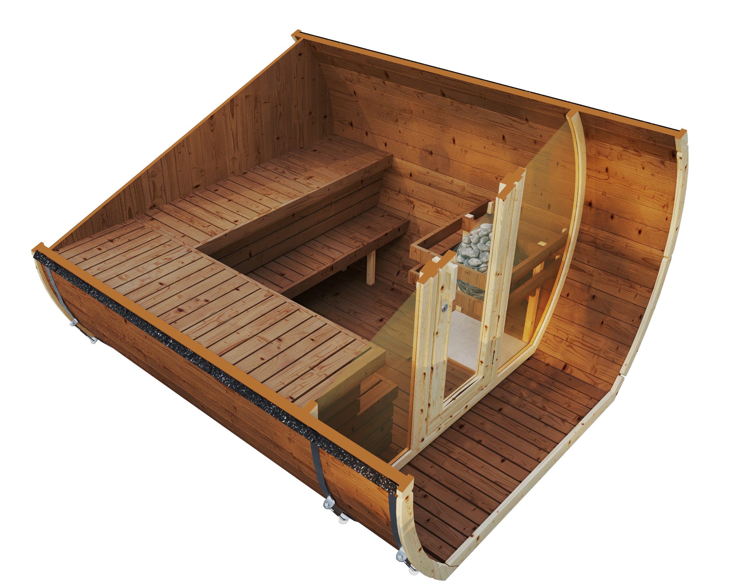 SaunaSupply SUSI 280 Thermowood Outdoor Sauna - 6 Person