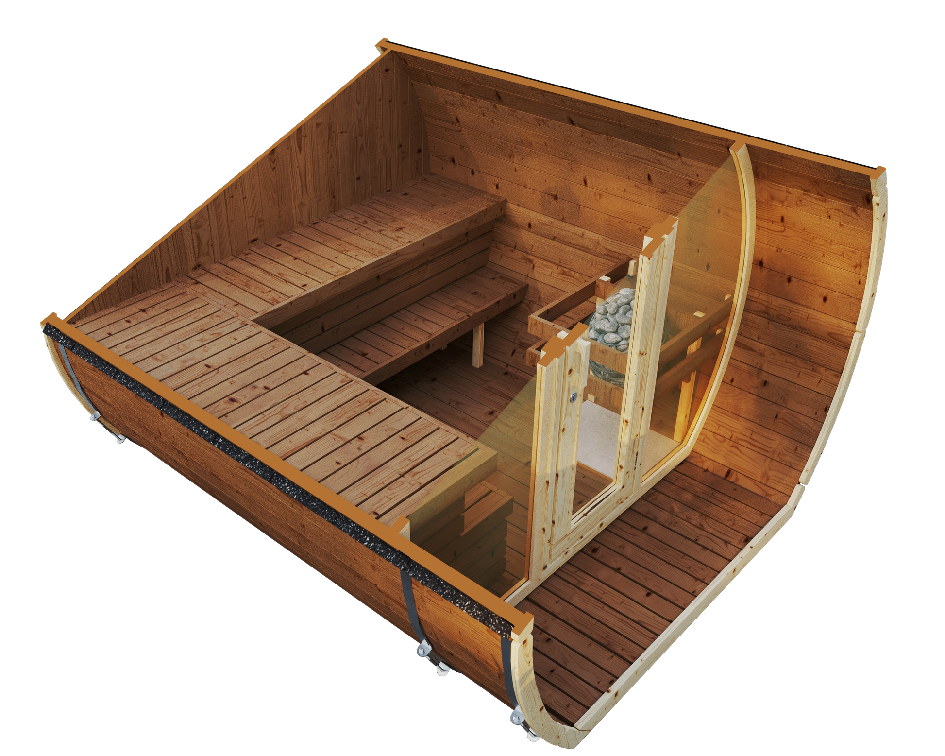 SaunaSupply SUSI 280 Thermowood Outdoor Sauna - 6 Person