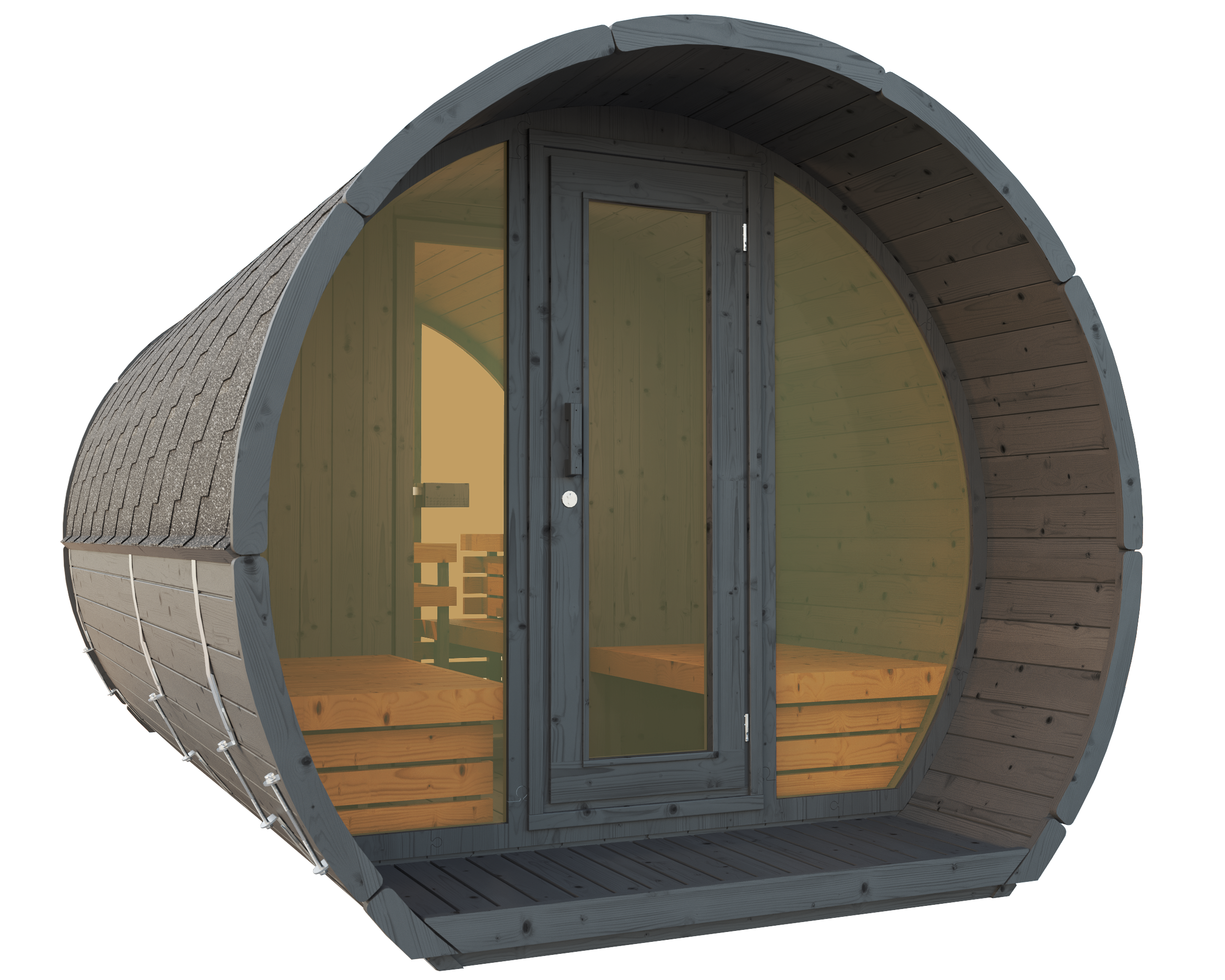 SaunaSupply SUSI 330 Thermowood Outdoor Sauna - 6 Person