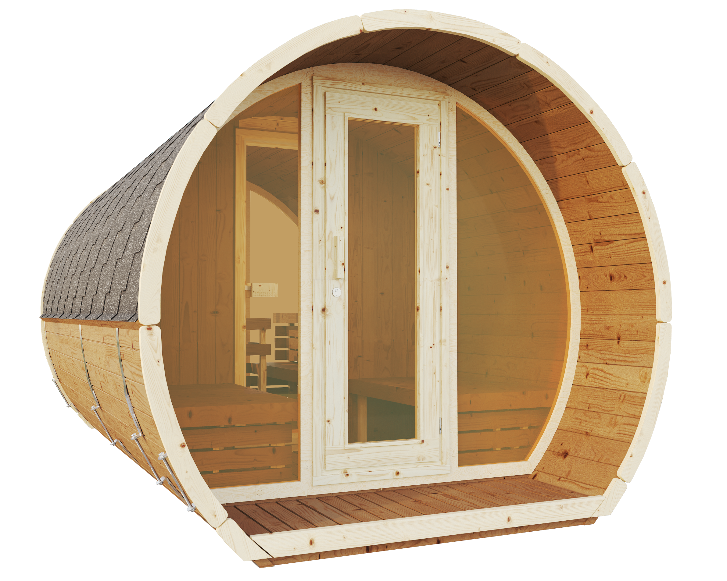 SaunaSupply SUSI 330 Thermowood Outdoor Sauna - 6 Person