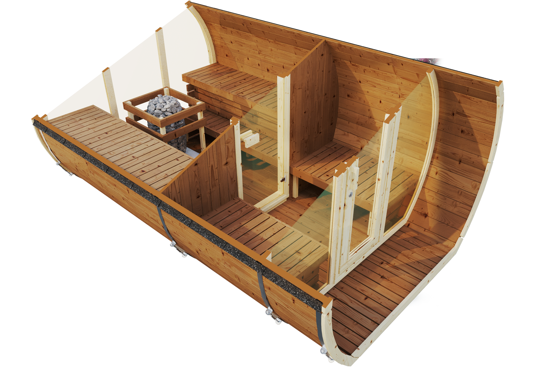 SaunaSupply SUSI 330 Thermowood Outdoor Sauna - 6 Person