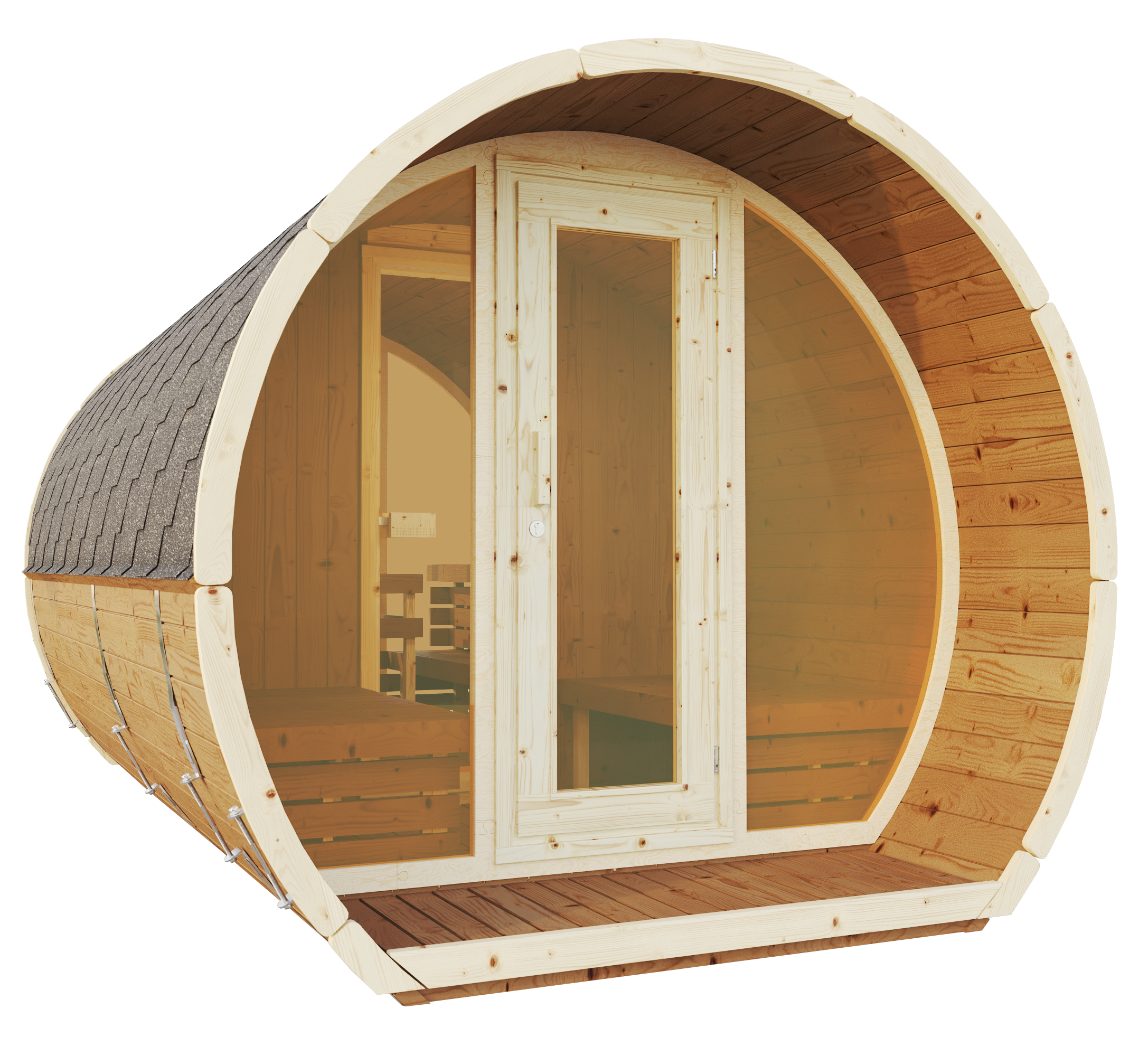 SaunaSupply SUSI 400 Thermowood Outdoor Sauna - 6 Person