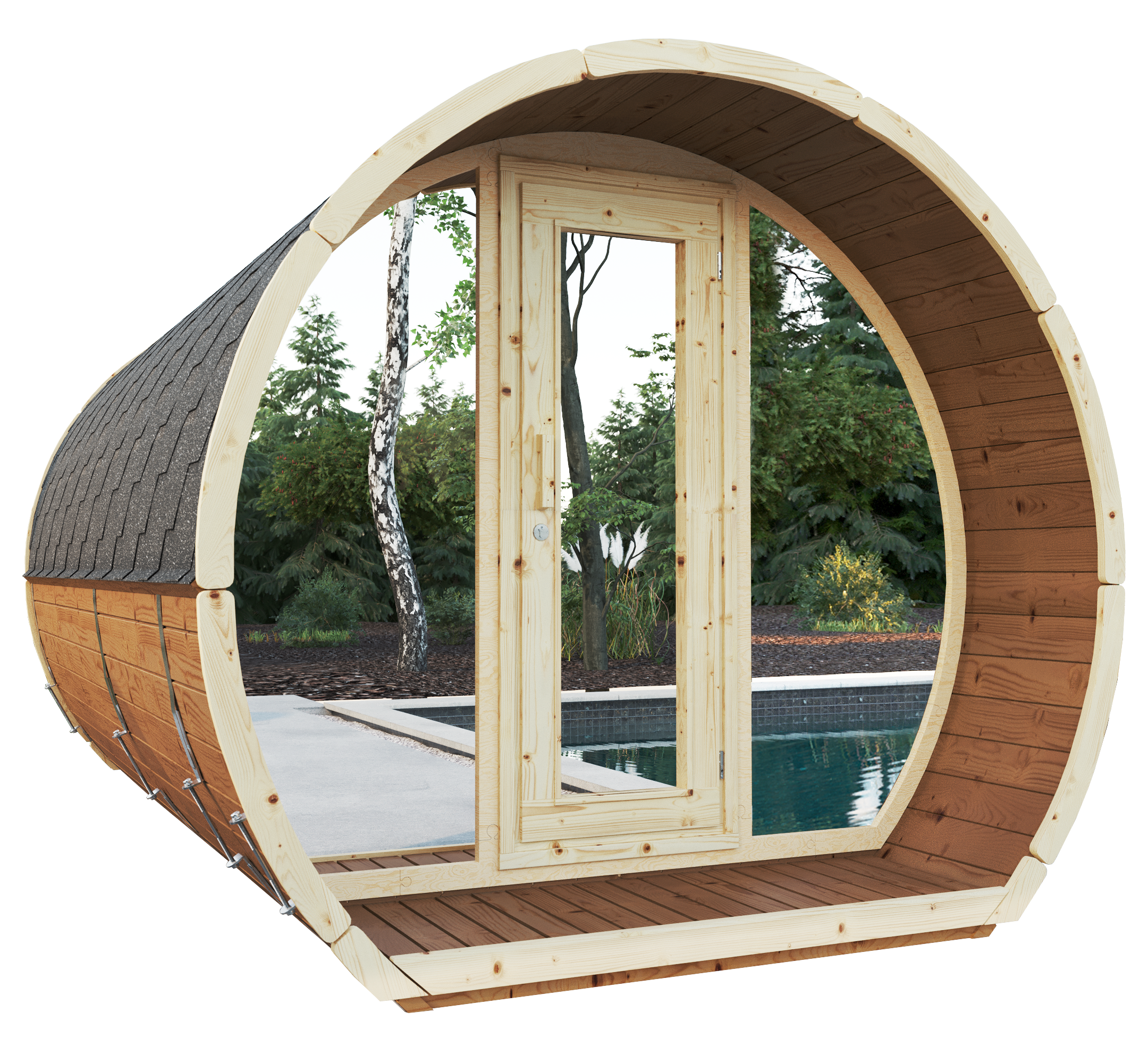SaunaSupply SUSI 400 Thermowood Outdoor Sauna - 6 Person
