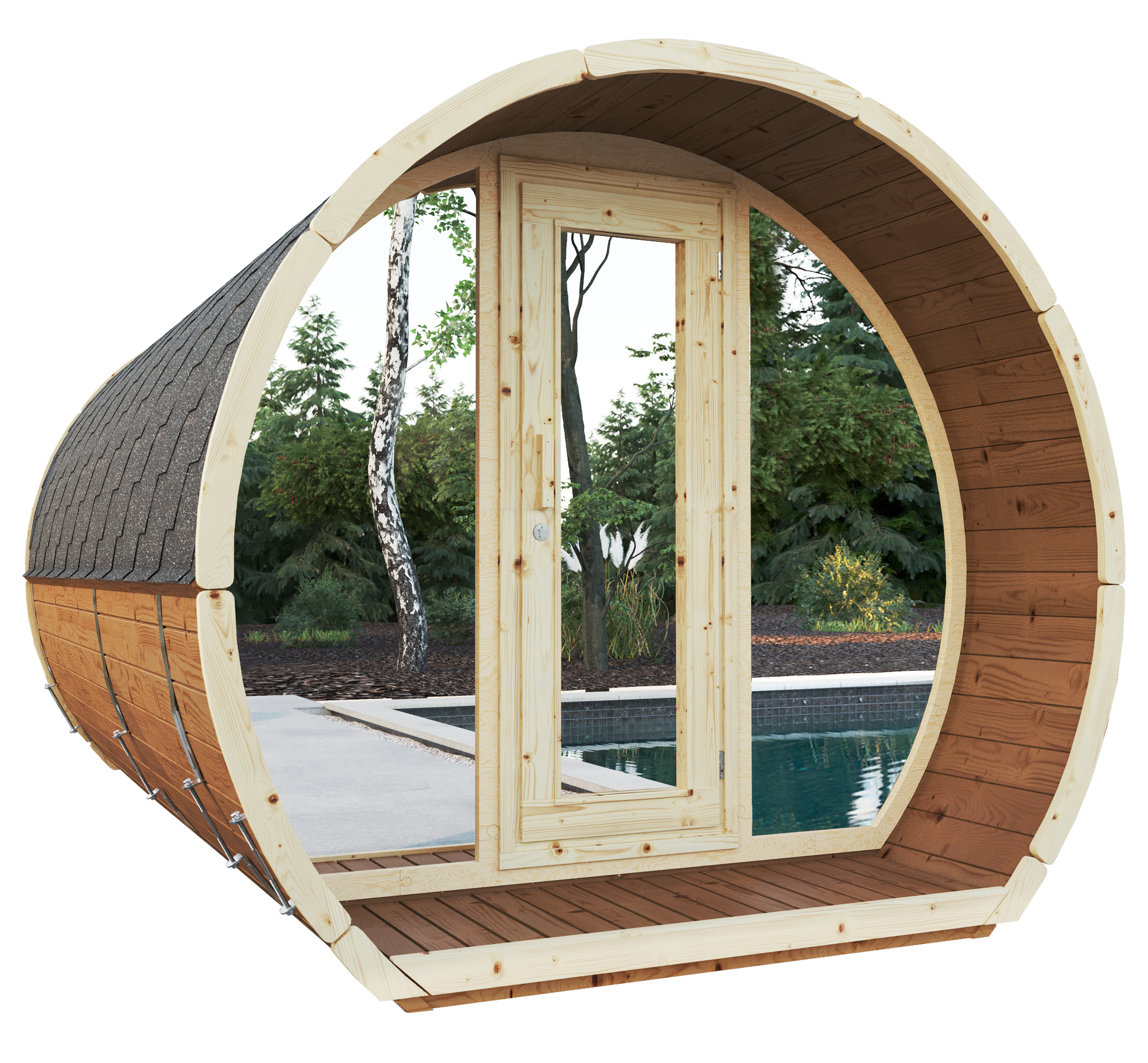 SaunaSupply SUSI 400 Thermowood Outdoor Sauna - 6 Person