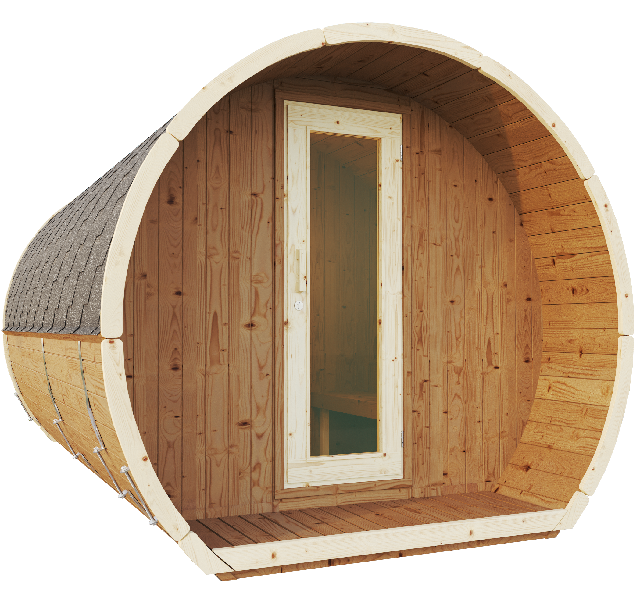 SaunaSupply SUSI 400 Thermowood Outdoor Sauna - 6 Person