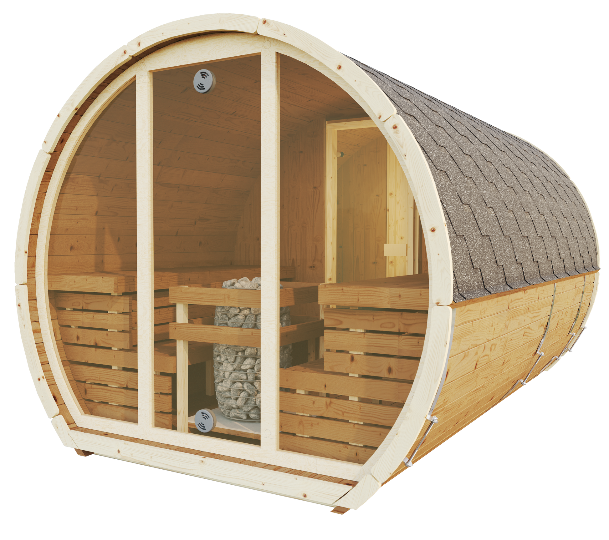 SaunaSupply SUSI 400 Thermowood Outdoor Sauna - 6 Person