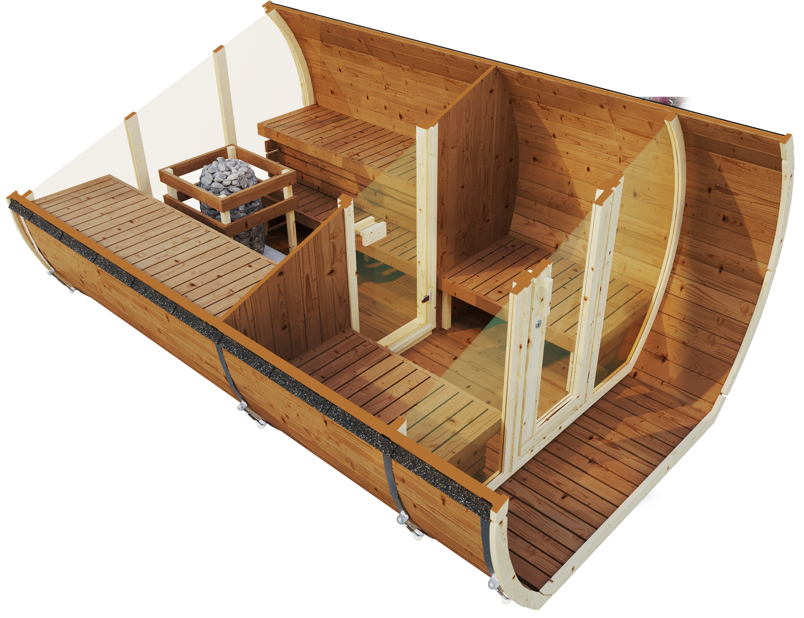 SaunaSupply SUSI 400 Thermowood Outdoor Sauna - 6 Person