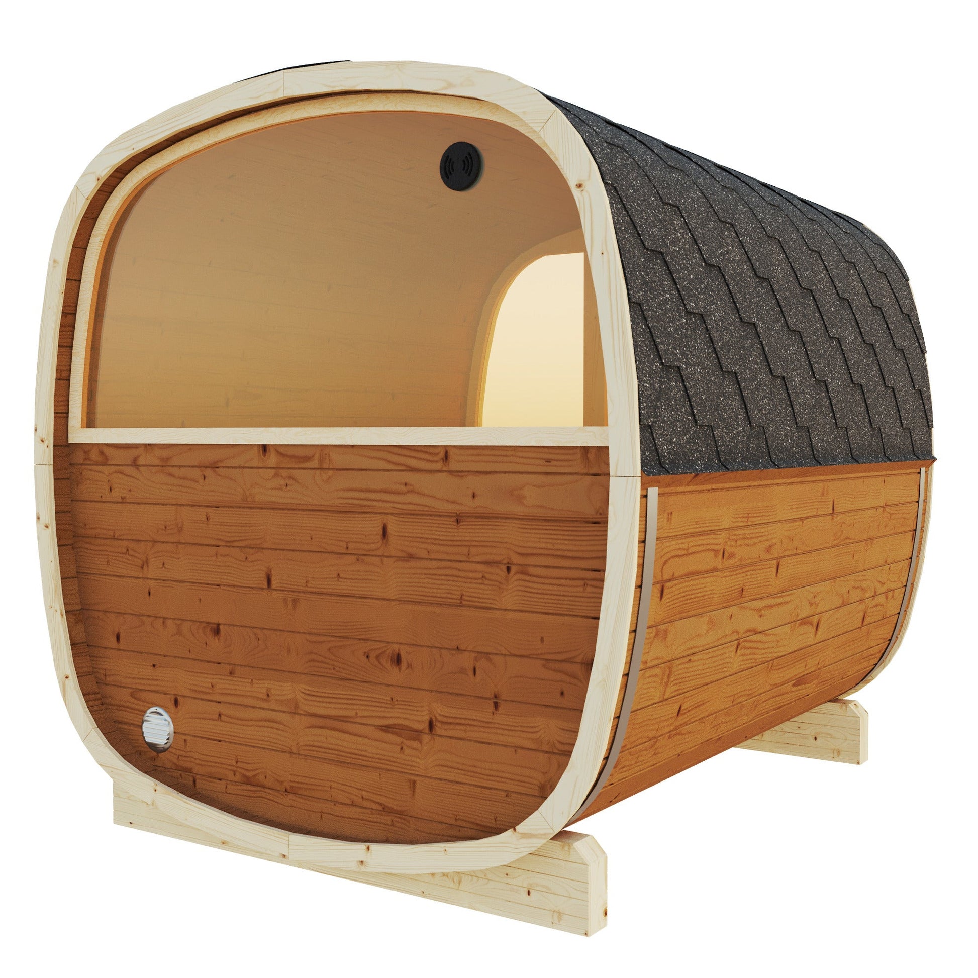 SaunaSupply UKU 230 Thermowood Outdoor Cube Sauna II - 3/4 Person