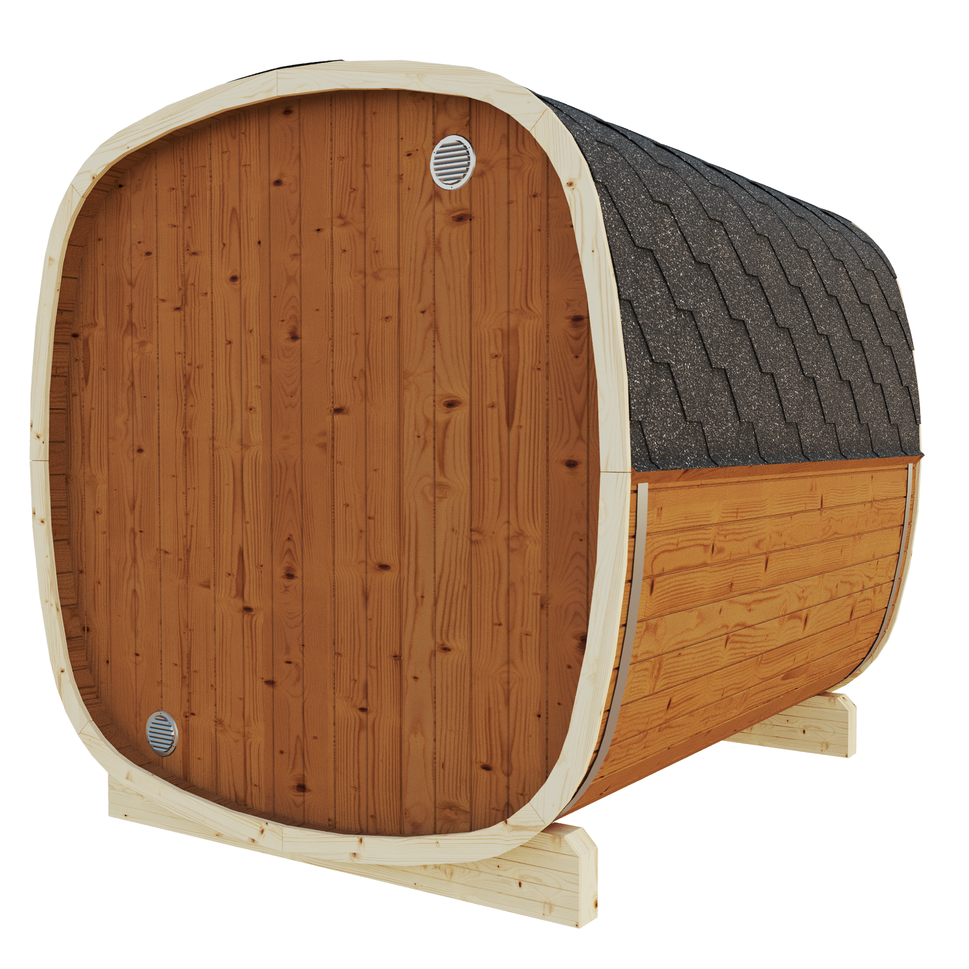 SaunaSupply UKU 230 Thermowood Outdoor Cube Sauna II - 3/4 Person