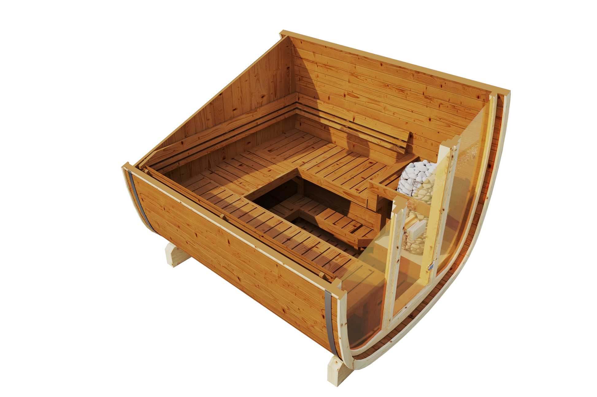 SaunaSupply UKU 230 Thermowood Outdoor Cube Sauna U - 3/4 Person