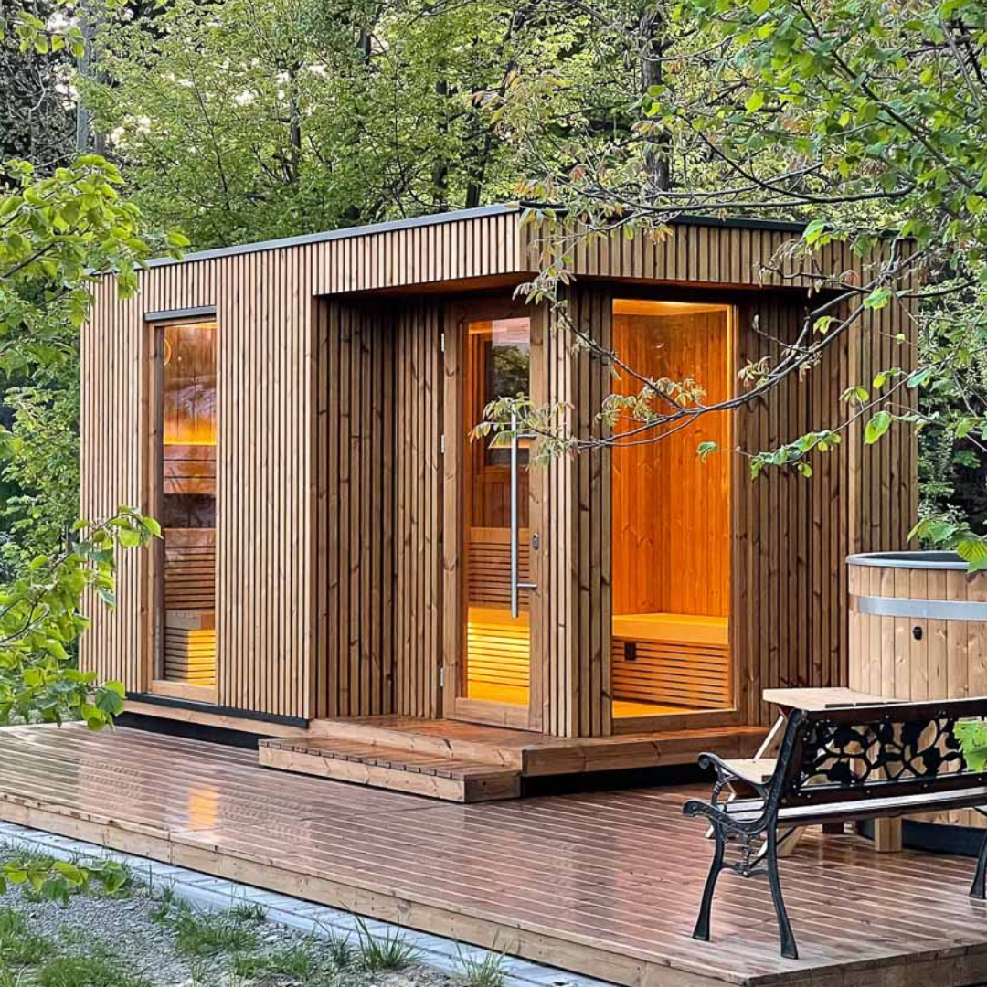 Scandit 10 Outdoor Thermowood Sauna - 6 Person