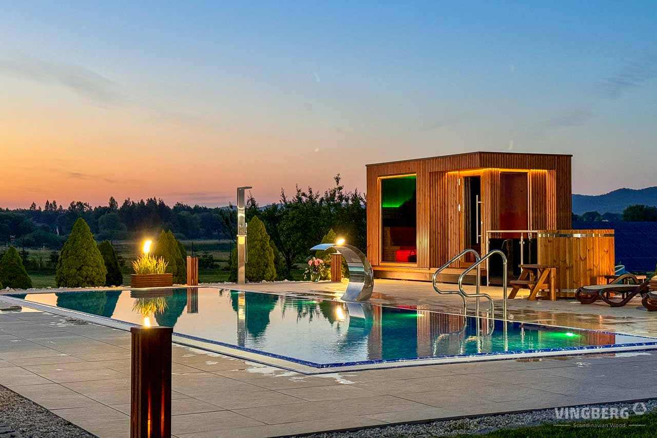 Scandit 10 Outdoor Thermowood Sauna - 6 Person