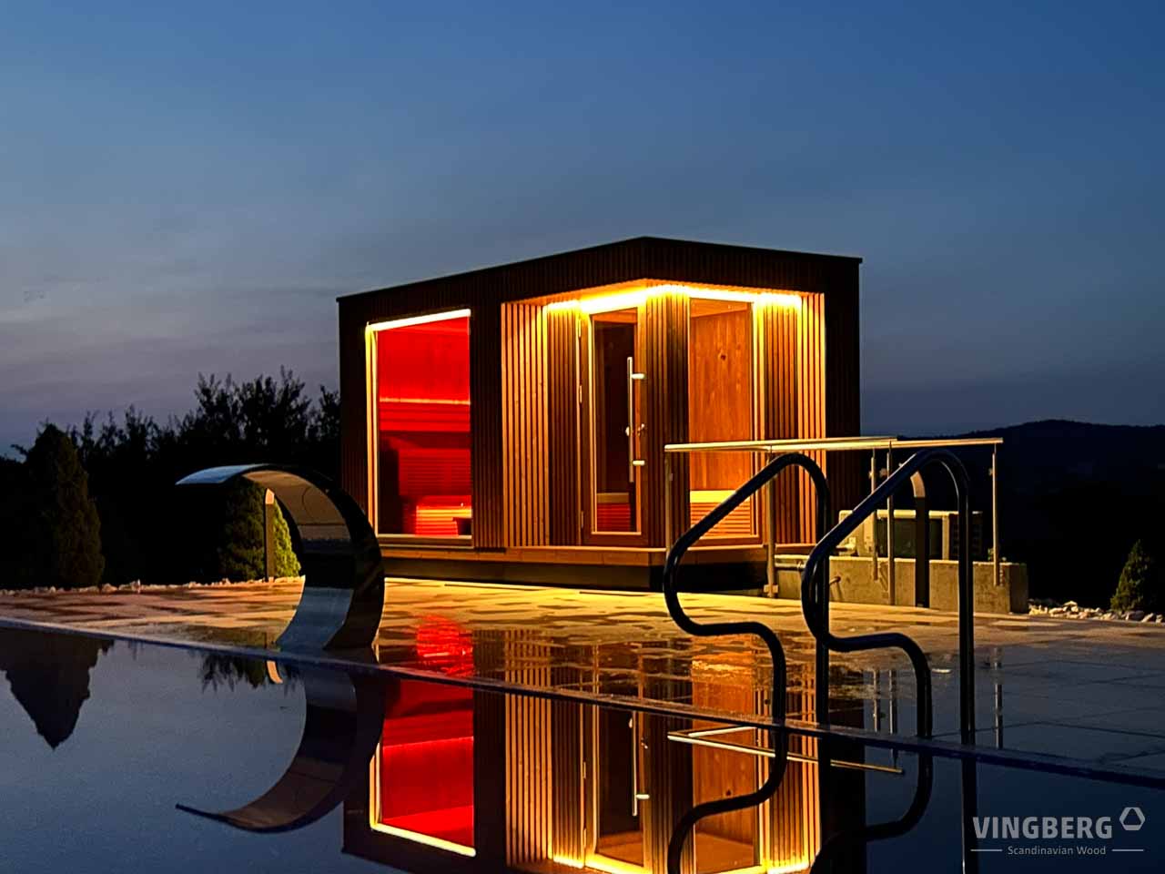 Scandit 10 Outdoor Thermowood Sauna - 6 Person