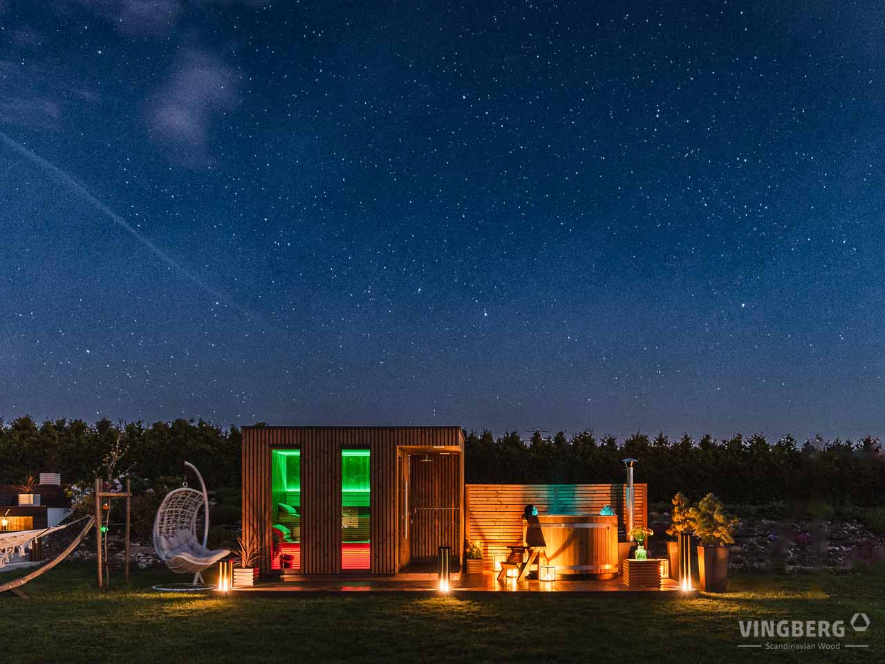 Scandit 8 Outdoor Thermowood Sauna - 4 Person