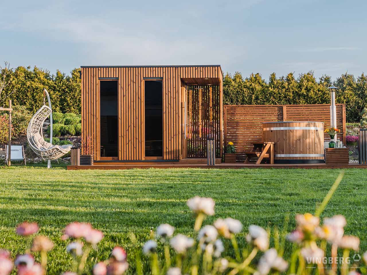 Scandit 8 Outdoor Thermowood Sauna - 4 Person