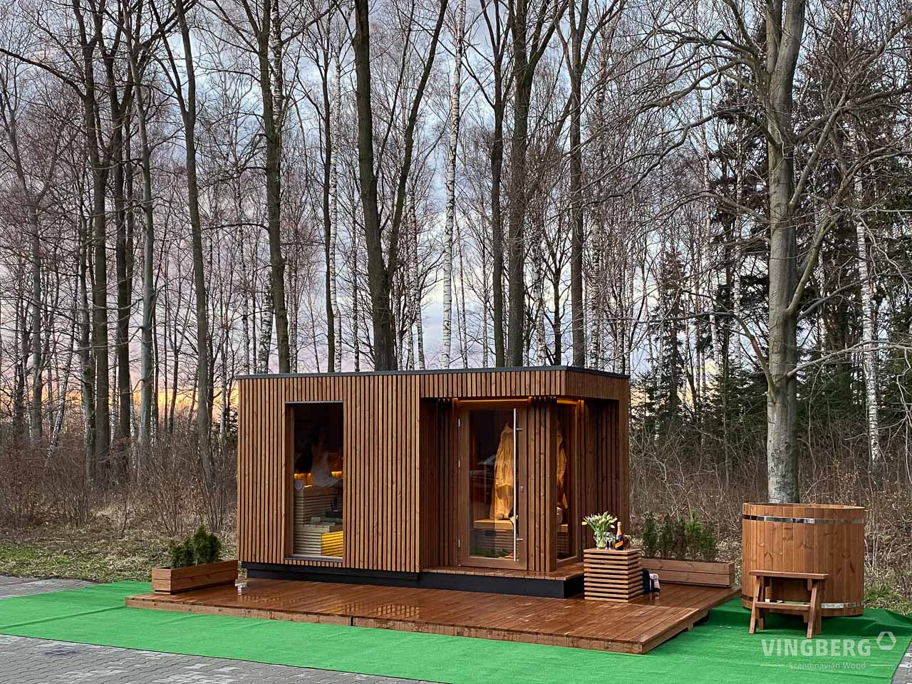 Scandit 10 Outdoor Thermowood Sauna - 6 Person